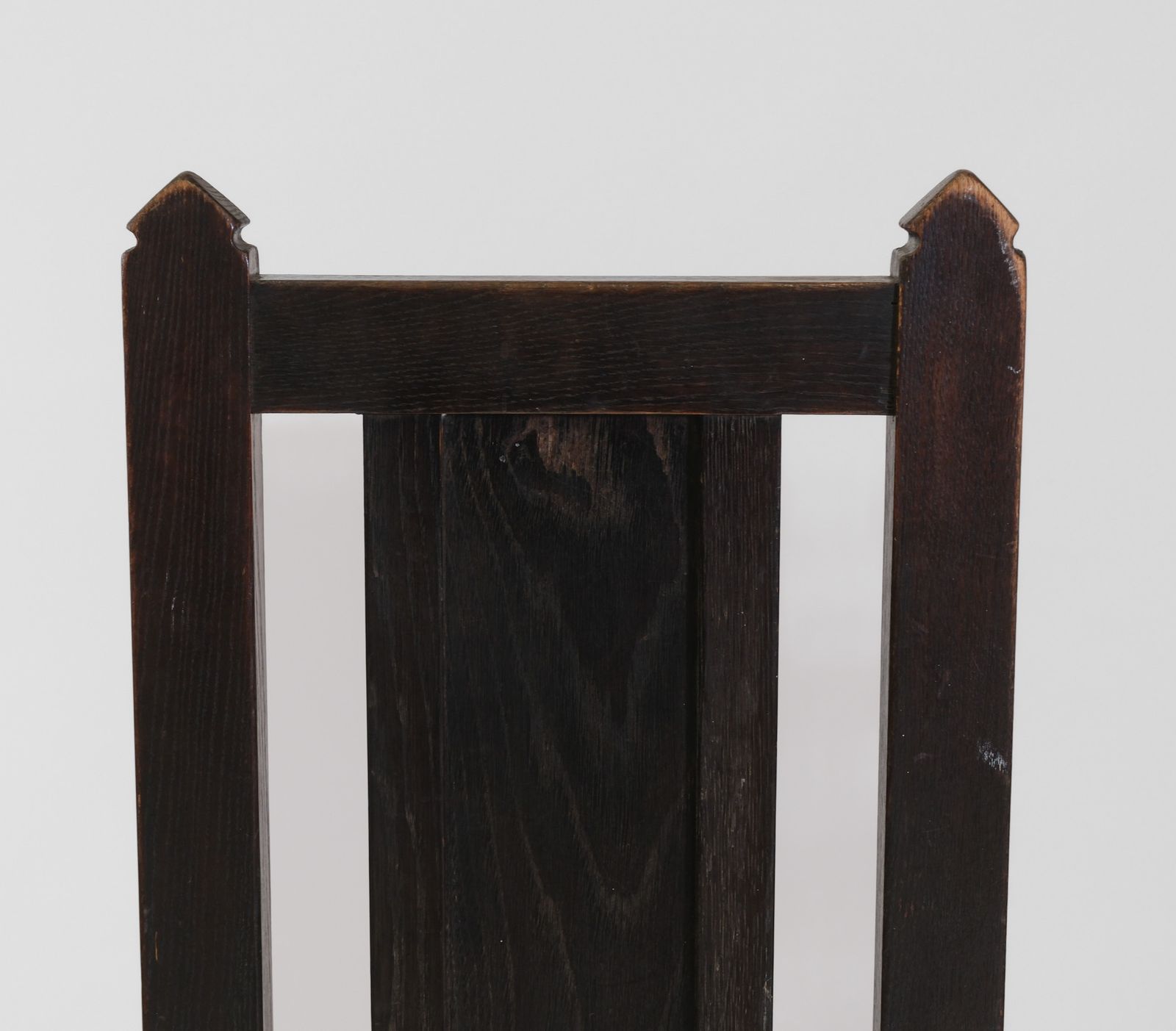 photo buy Arts & Crafts Oak And Leather Arrow Head Side Chair