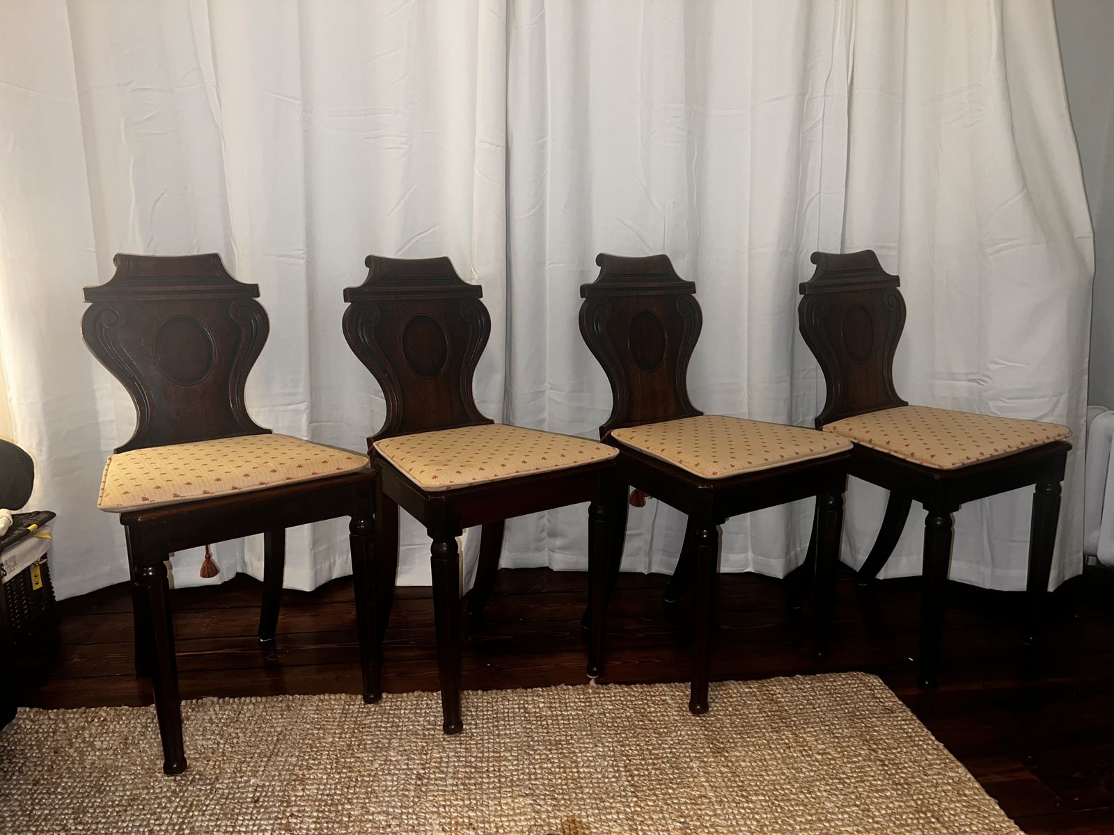A Set Of Four George IV Mahogany Hall Chairs, Circa 1825 photo Furniture