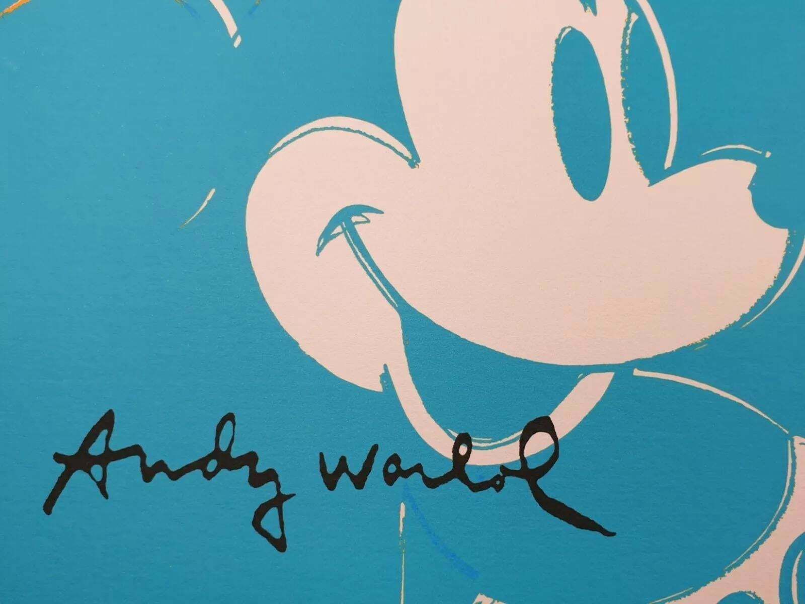 1986 Carnegie Museum Of Art Andy Warhol Mickey Mouse Lithograph photo furniture