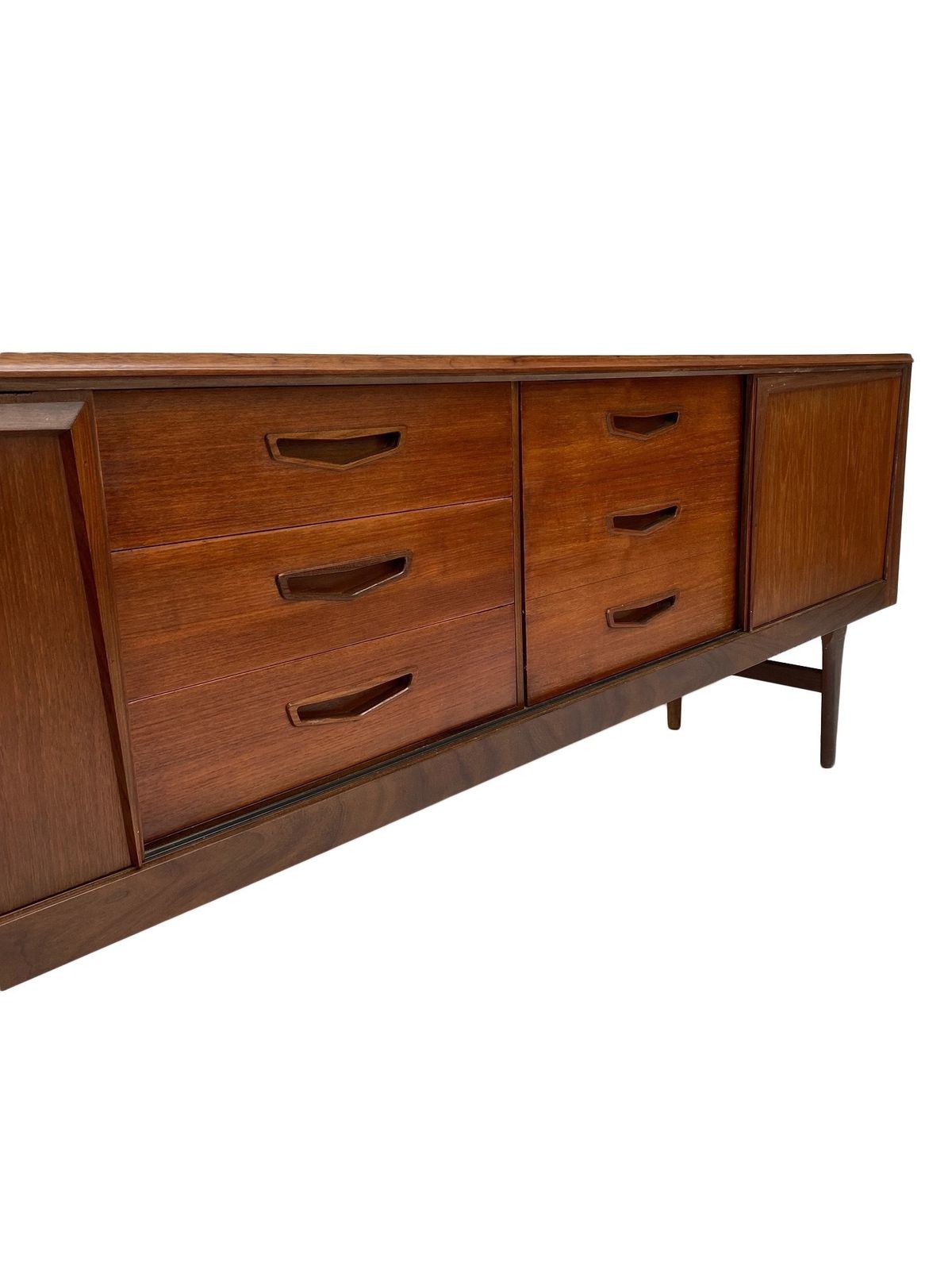 photo for sale British Elliots Of Newbury For Royal Heritage Furniture Long Teak Sideboard Credenza Mid Century 1960s