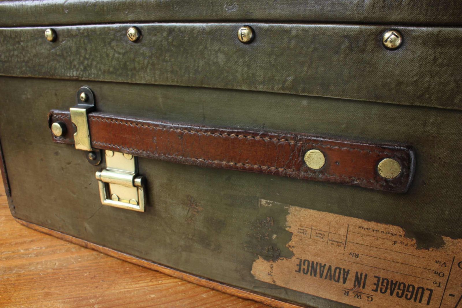 Luxury Motor Car Travel Trunk. Finnigan's Motoring Luggage Case. C1920. photo vintage