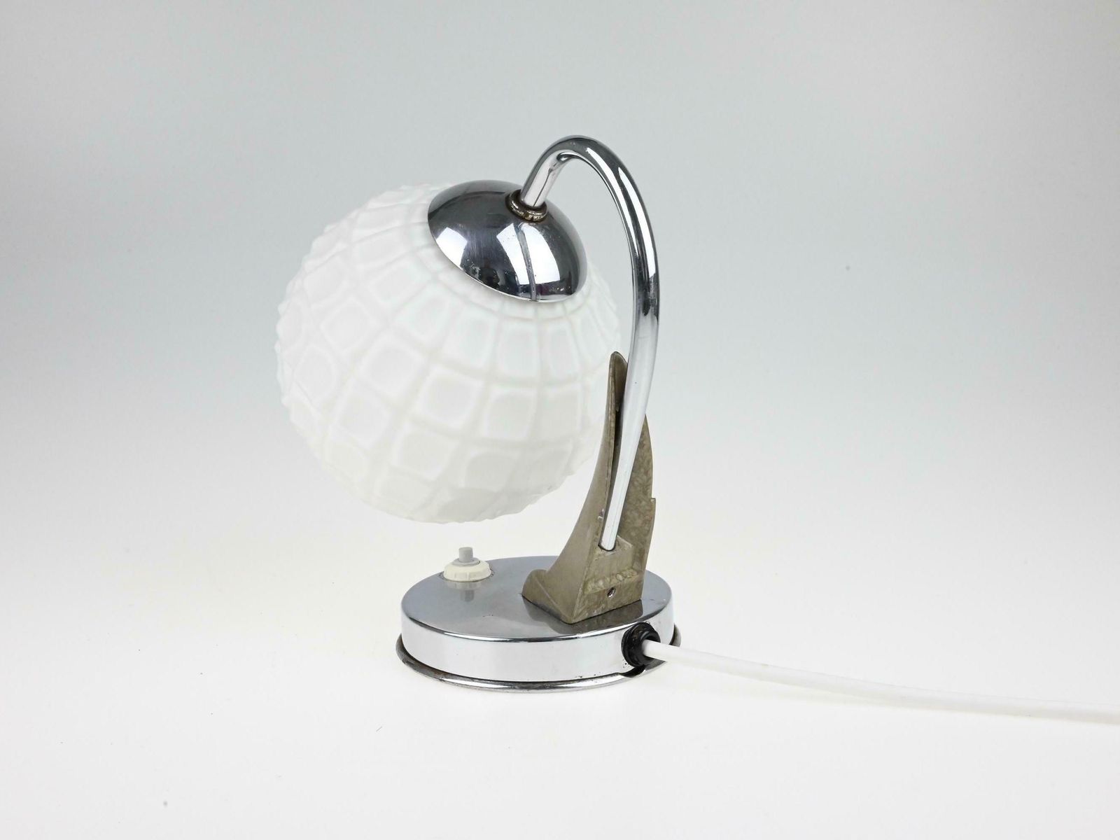 Bauhaus Table Lamp, Vintage Chrome Lamp, Antique Lighting, Mid Century Desk Lamp, Table Lamp, Desk Lamp, Bedside Lamp, Mid Cenutry Lamp photo vinterior