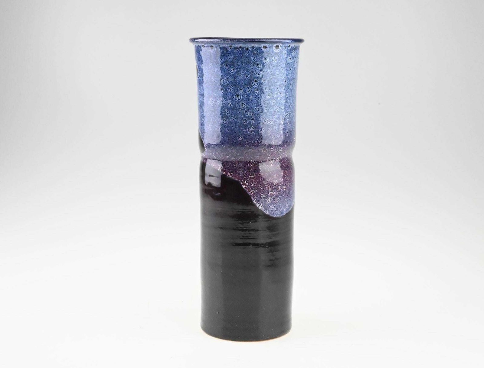 Ceramic Flower Vase, Mid Century Modernist Vase, Czech Pottery, Purple Ceramic Vase, Ceramic Vase, Pottery Vase, Mid Century, Vintage Vase photo for sale
