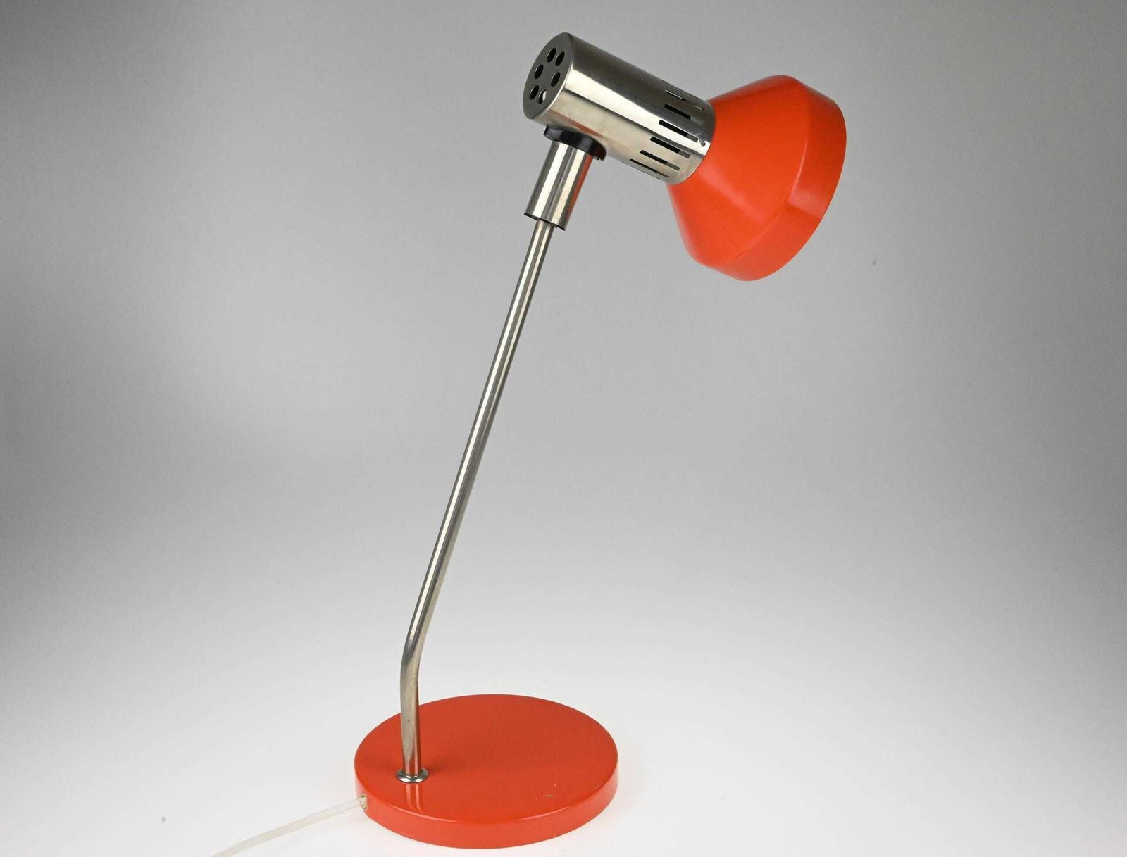 Vintage Tall Orange Table Lamp, Aka Ddr Lamp, Orange Lamp, Mid Century Lamp, Table Lamp, Desk Lamp, Bedside Lamp, Table Light, Lighting photo Lighting