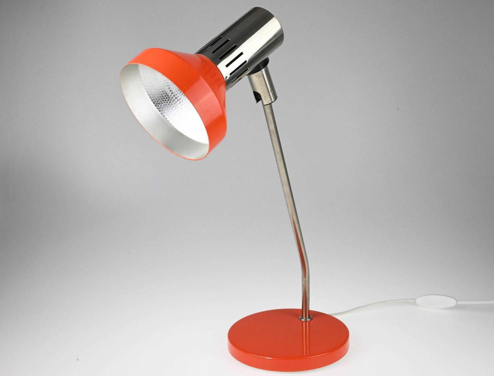 Vintage Tall Orange Table Lamp, Aka Ddr Lamp, Orange Lamp, Mid Century Lamp, Table Lamp, Desk Lamp, Bedside Lamp, Table Light, Lighting photo buy