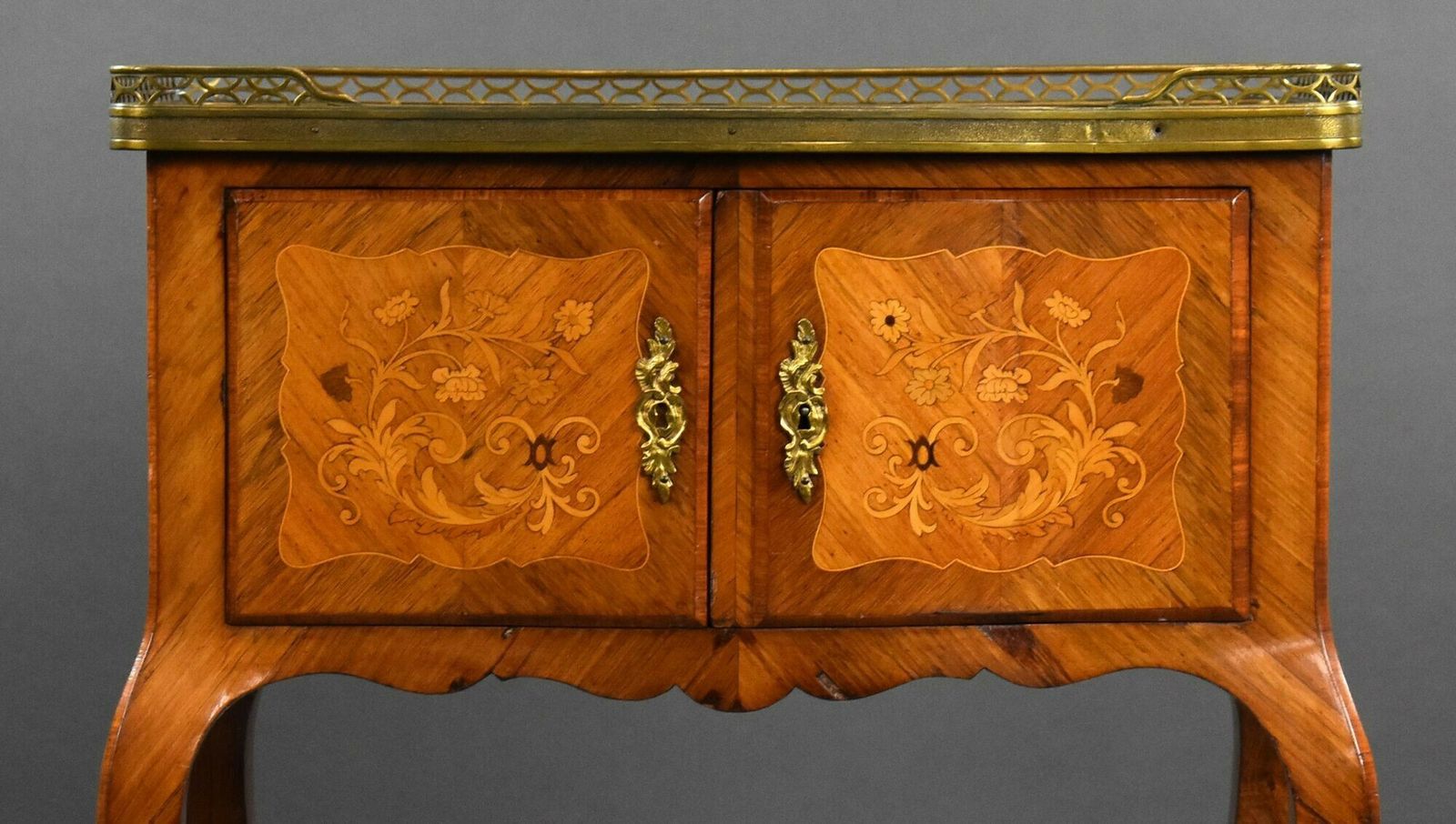 Antique French Marquetry Side Cabinet photo vinterior
