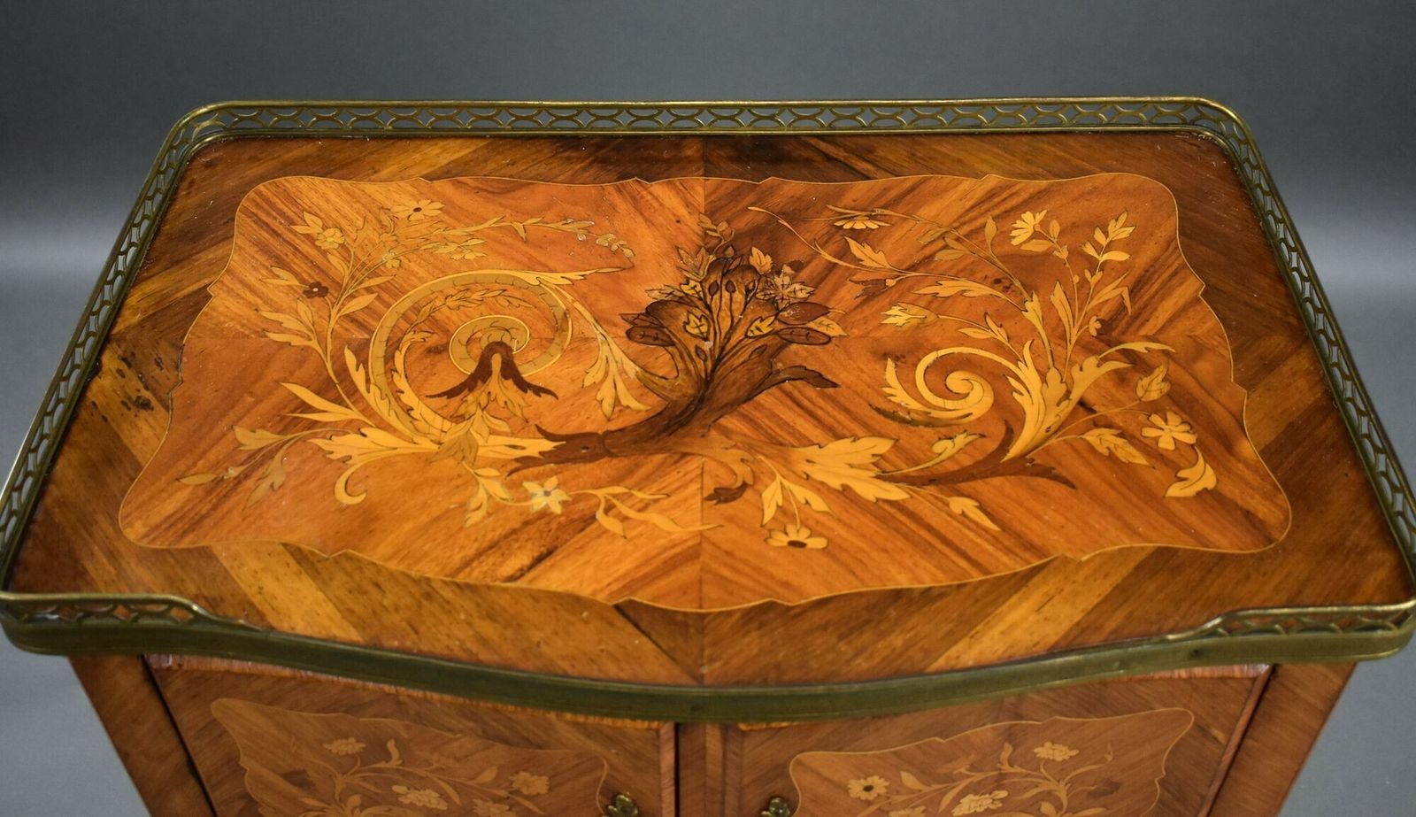 photo for sale Antique French Marquetry Side Cabinet