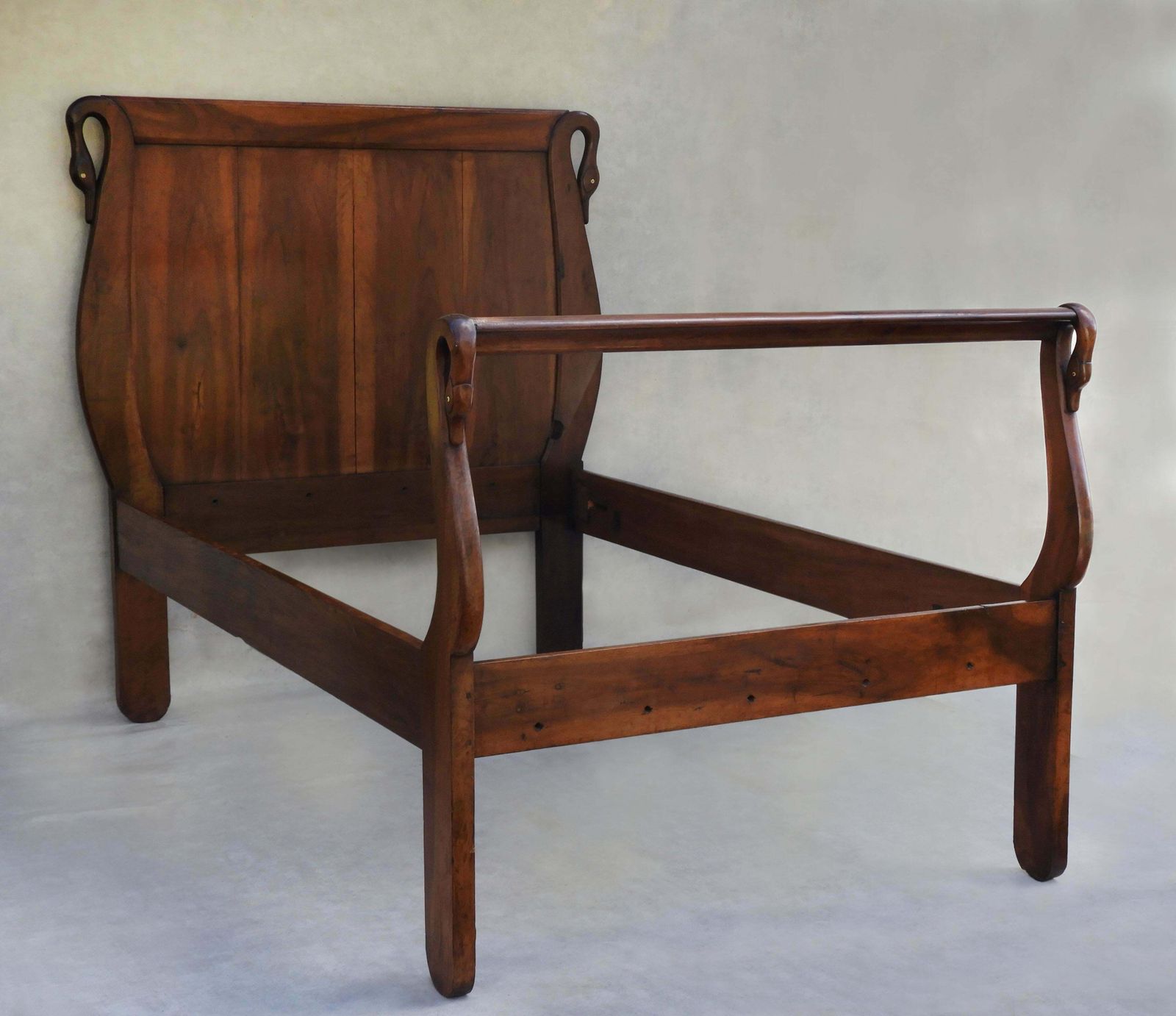 Antique 'Swan Neck' Bed C1900 France photo Furniture