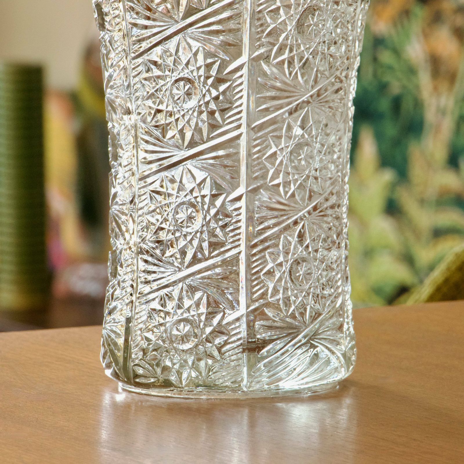 Large Antique Cut Crystal Vase photo furniture