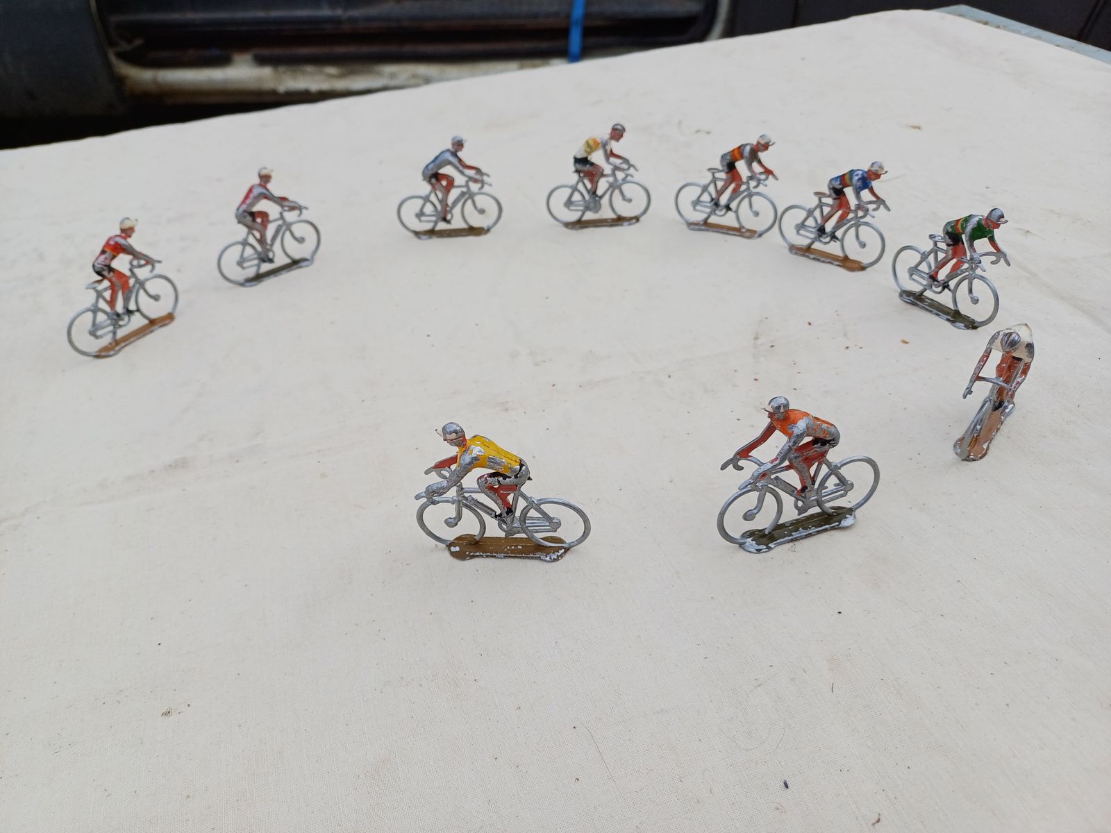 10 Tour De France Riders In Aluminum photo furniture