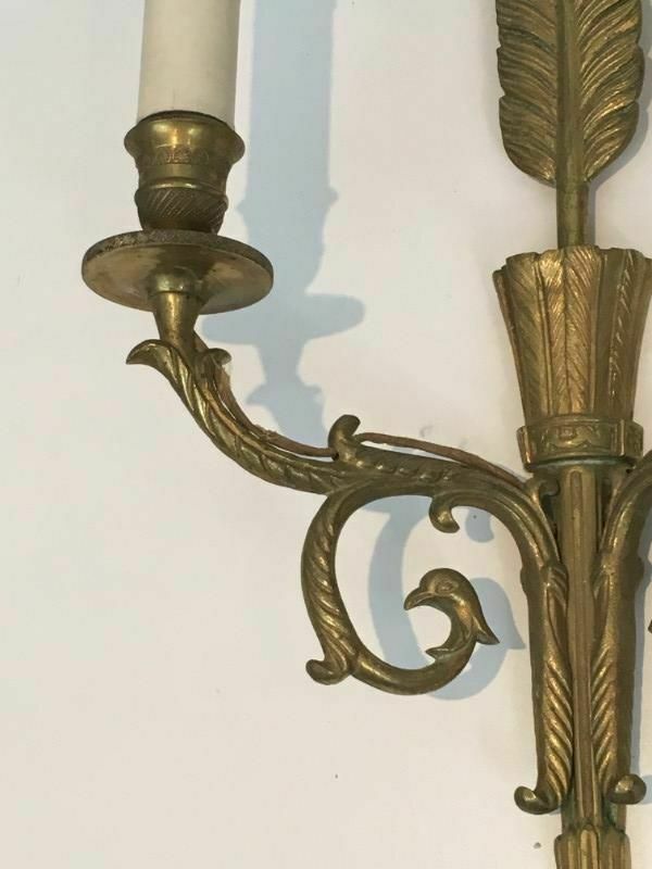 Pair Of Large Appliques With Quiver, Arrow And Eagle Head photo buy