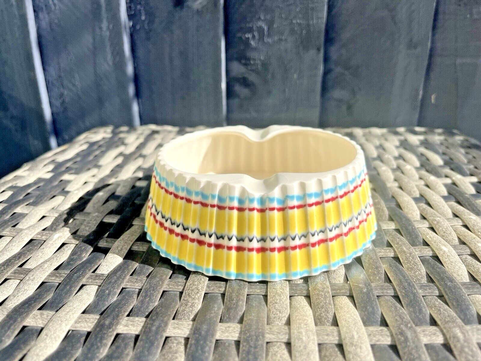 Mid Century Modern 60's Hornsea Rainbow John Clappison 540 Ribbed Retro Ashtray photo Home Decor