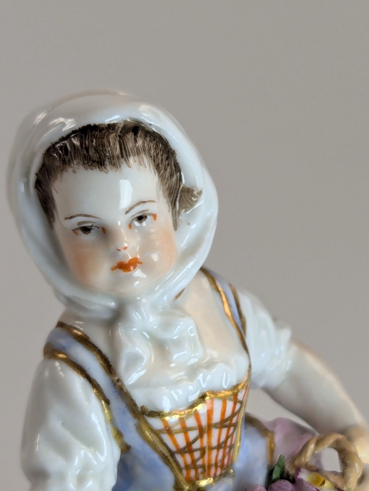 Antique Porcelain Figurines Of Children, Helena Wolfsohn, C. 1880. photo vintage