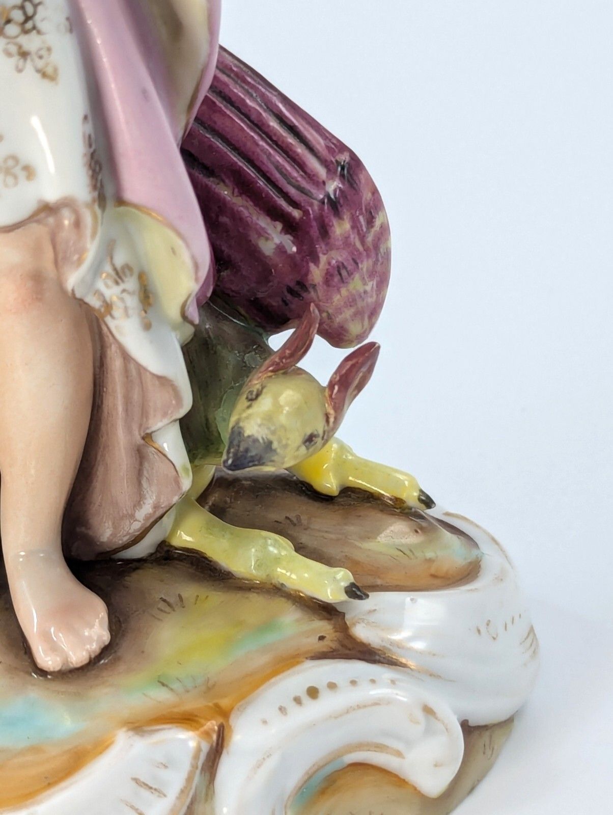 Antique Porcelain Allegorical Figurine By Volkstedt, Germany, с. 19th photo buy