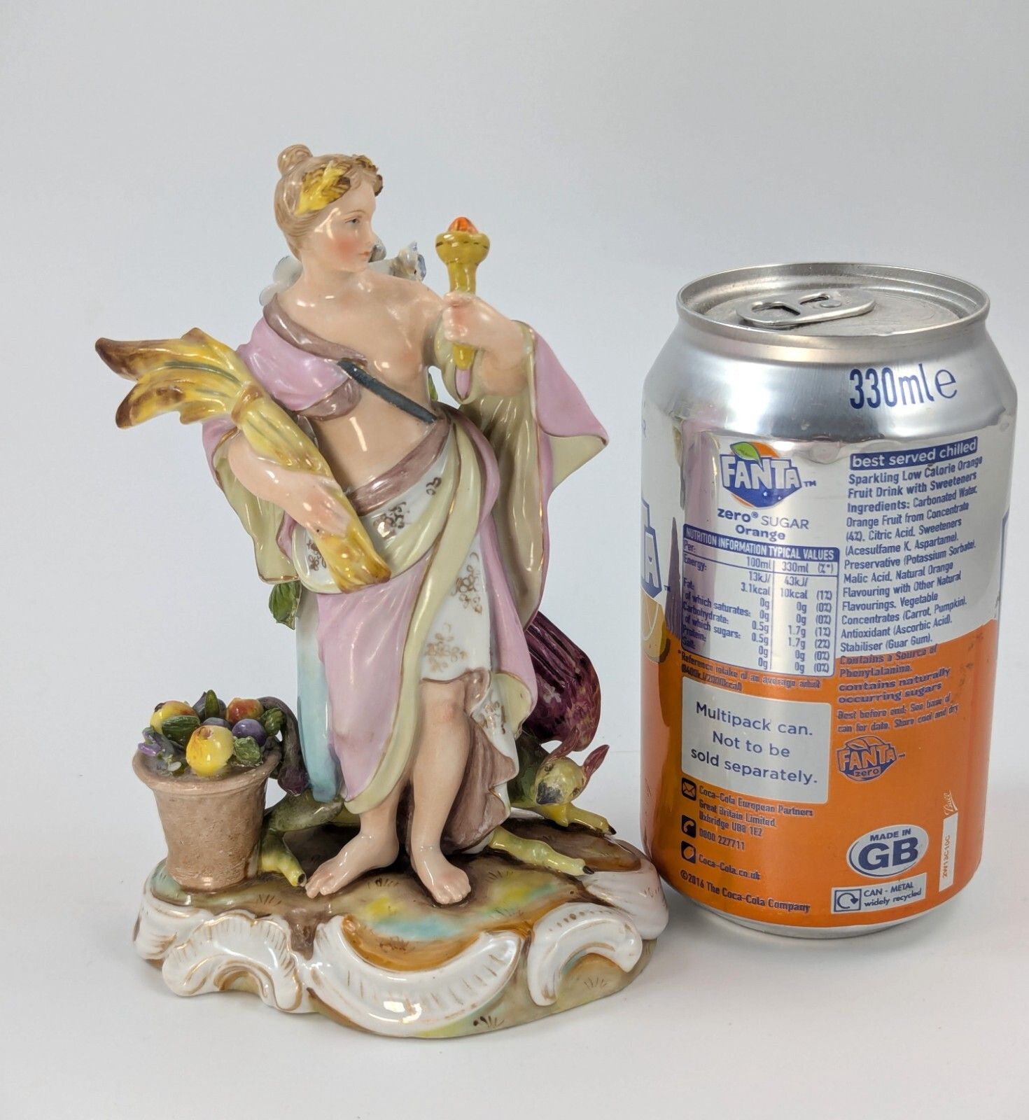 photo for sale Antique Porcelain Allegorical Figurine By Volkstedt, Germany, с. 19th