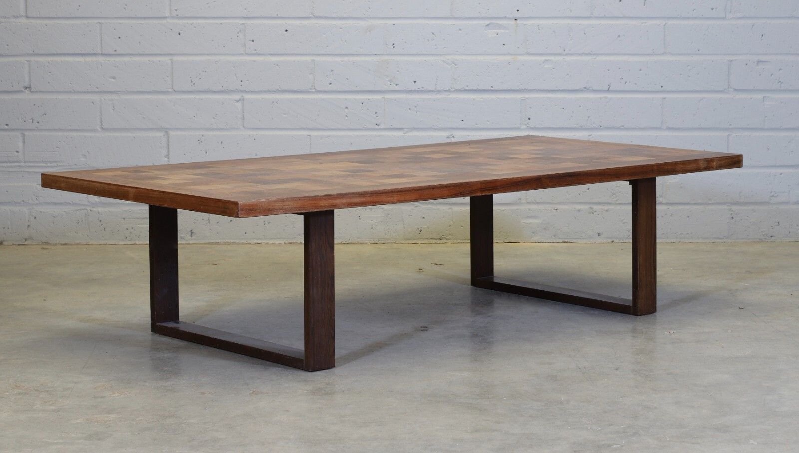 A Mid Century Danish Rosewood Checkerboard Parquetry Coffee Table photo furniture