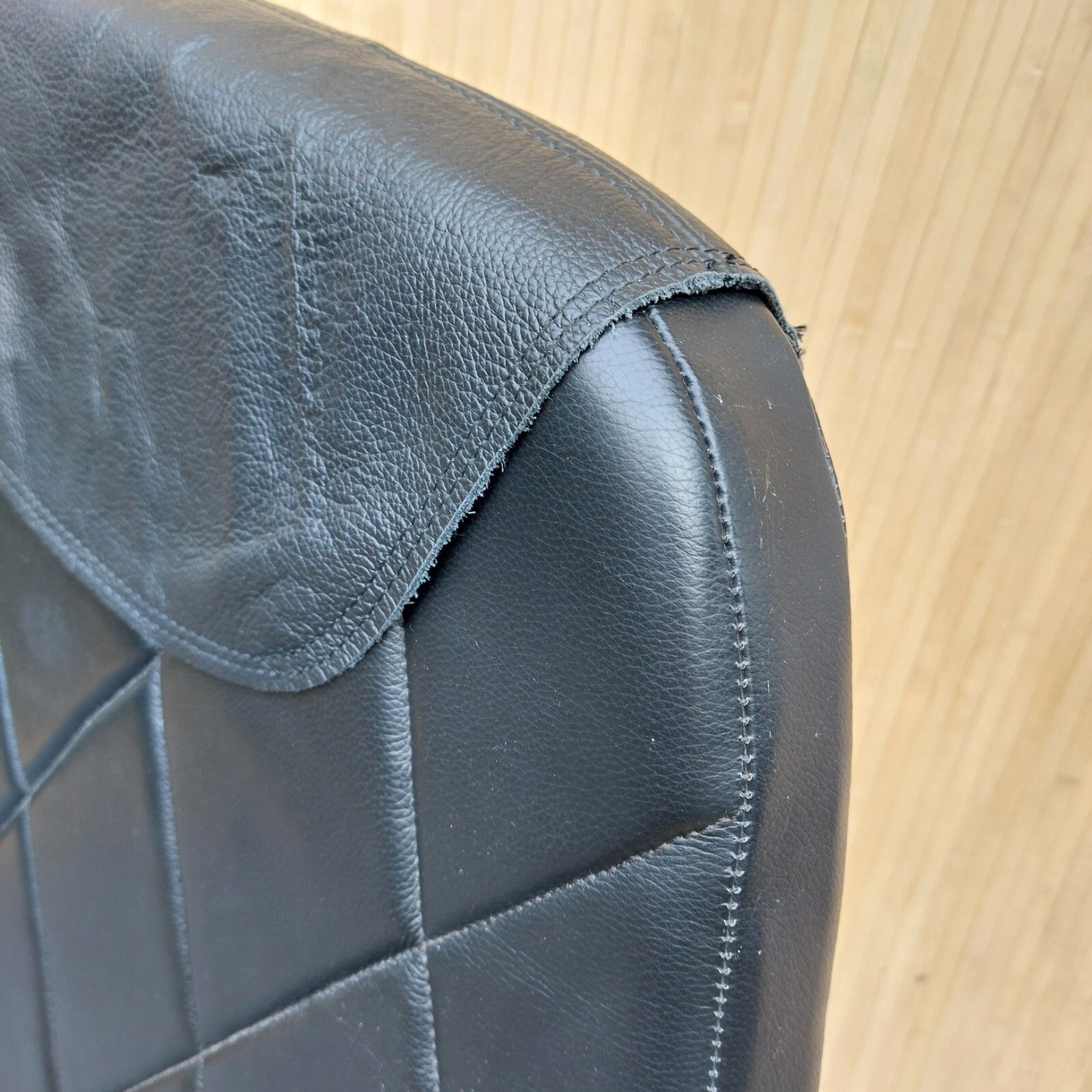 Furniture Fab Vintage 1970s Danish Madsen & Schubell Swivel Recliner Chair Black Leather photo