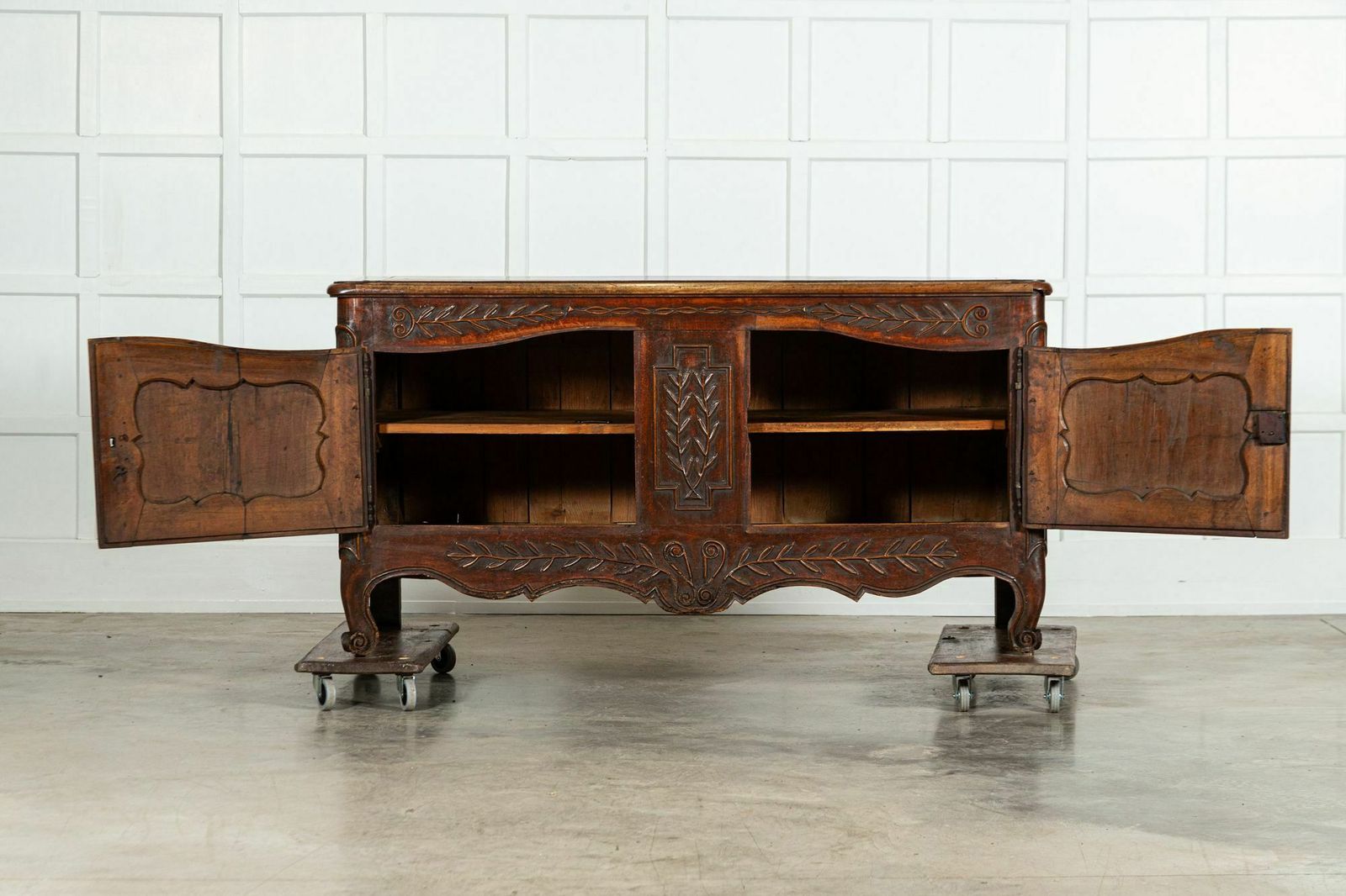 18thc French Carved Walnut Marriage Buffet photo furniture