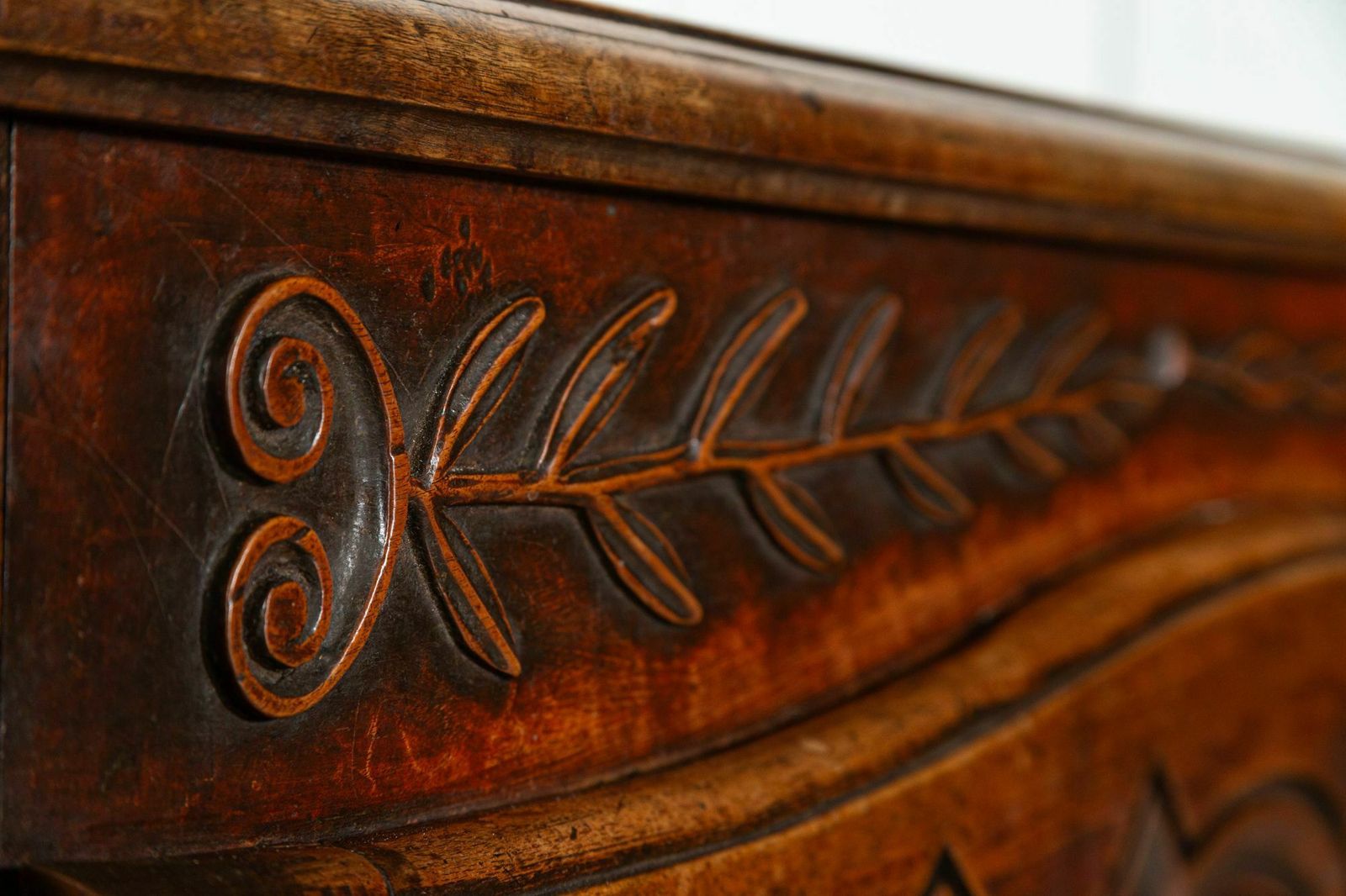 18thc French Carved Walnut Marriage Buffet photo vinterior