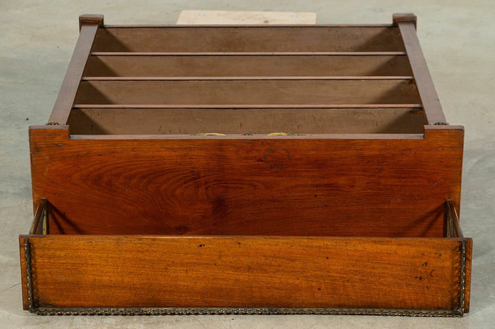 French 19thc Empire Revival Mahogany Bookcase photo vintage