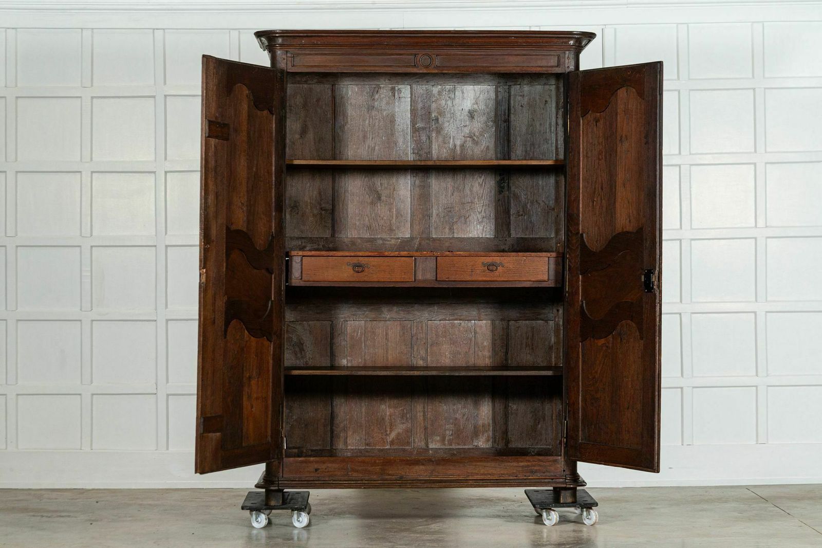 19thc French Oak Armoire, 1800s photo for sale