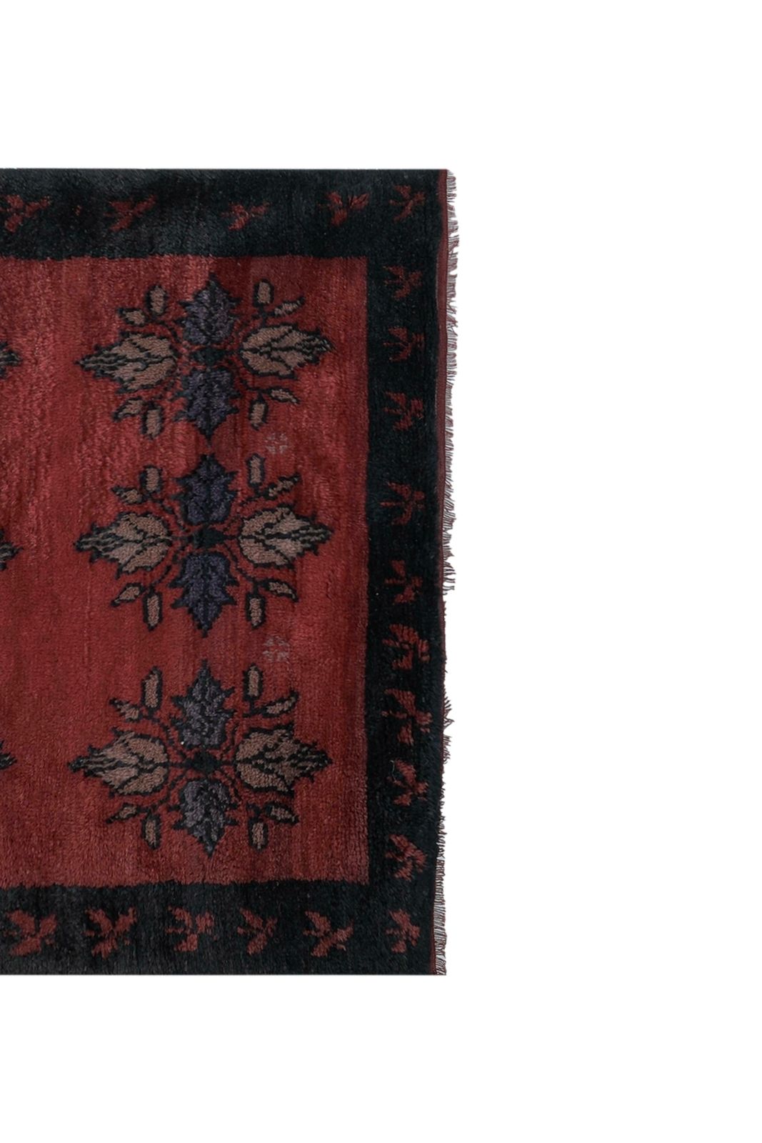 1960s Vintage Wool Turkish Tulu Rug 3'5'' X 5'3'' photo for sale