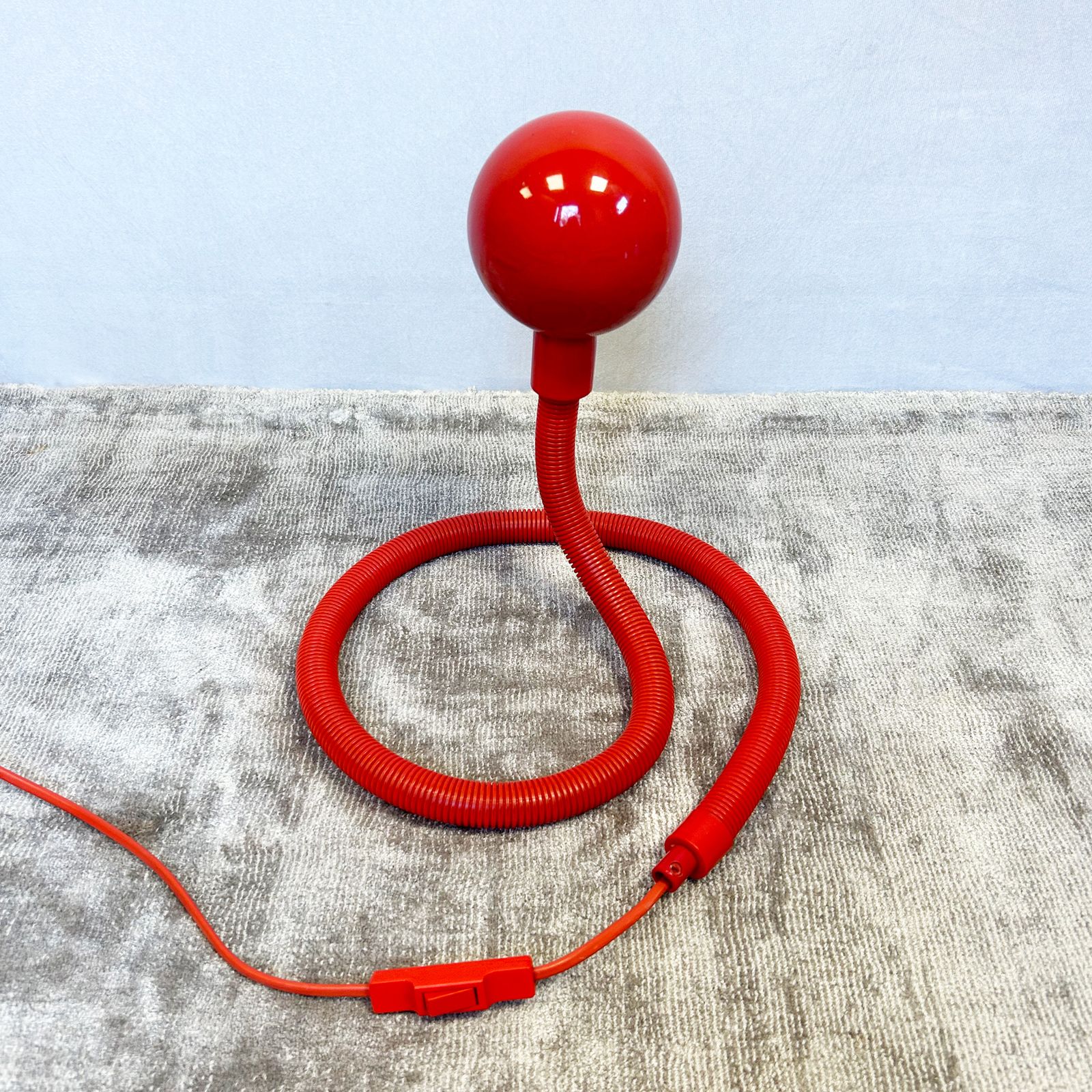 Red 'Hebi' Lamp By Isao Hosoe For Valenti Luce photo vinterior