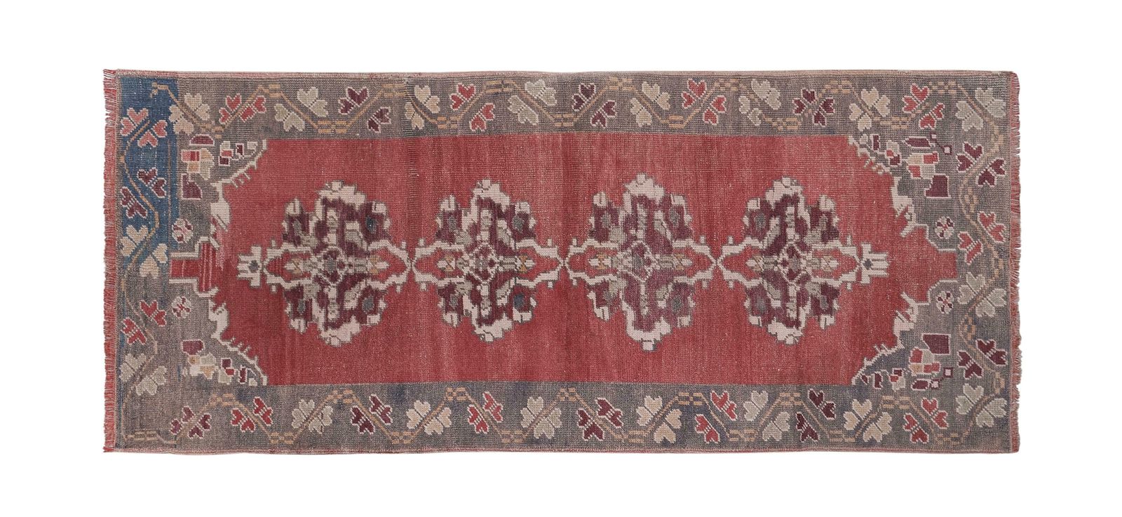 Anatolian Turkish Hand Knotted Runner 3'3'' X 7'8'' photo furniture