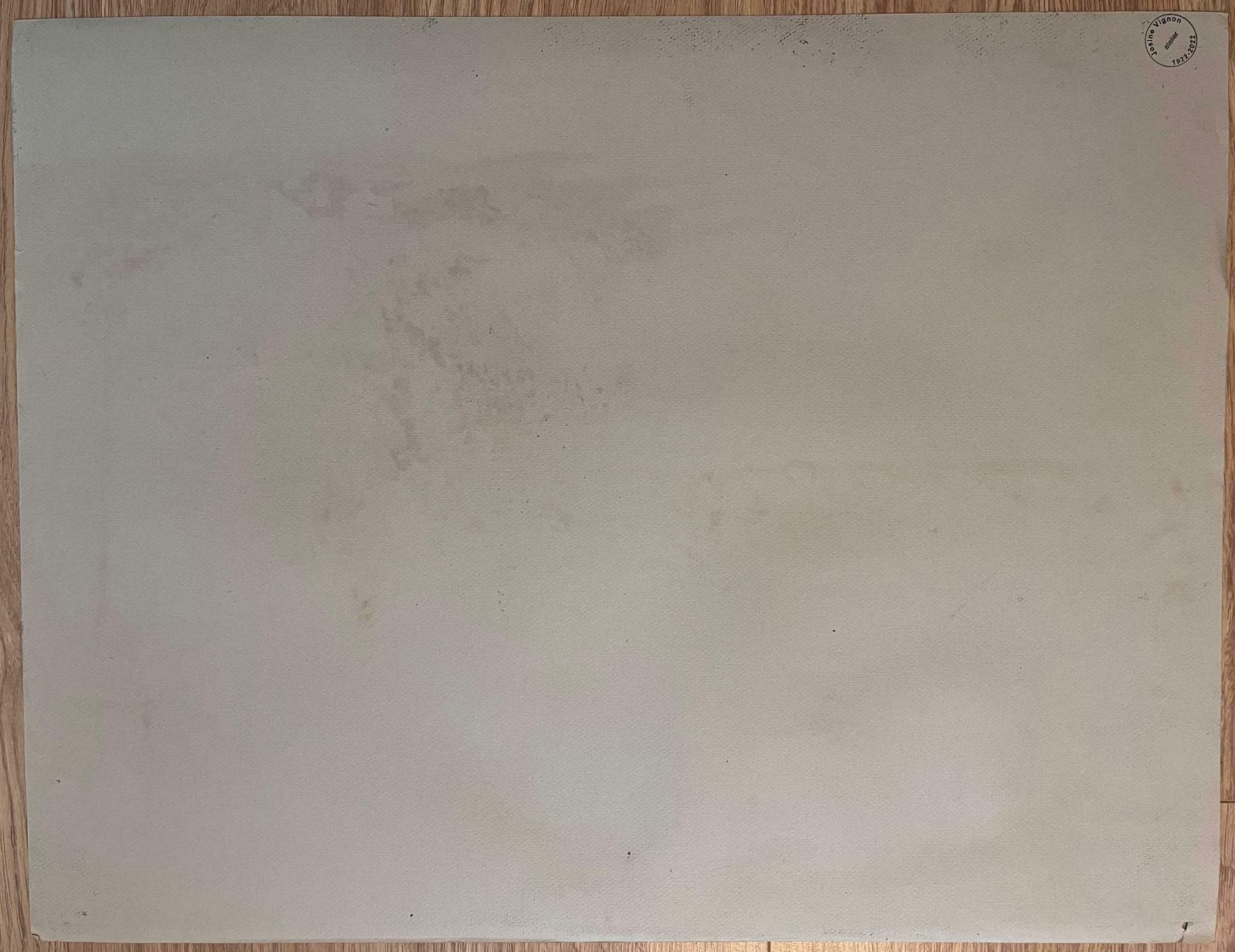 Josine Vignonmid Century French Original Pastel Drawing Of Driveway Gate And Distant Horizon1950's photo vintage