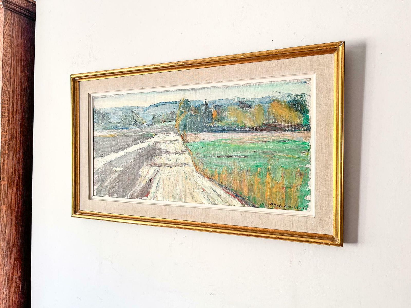 Swedish Oil On Canvas Painting, Landscape, Signed photo for sale