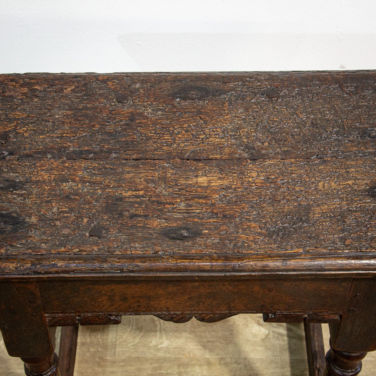17th Century Oak Joint Or Coffin Stool photo vinterior