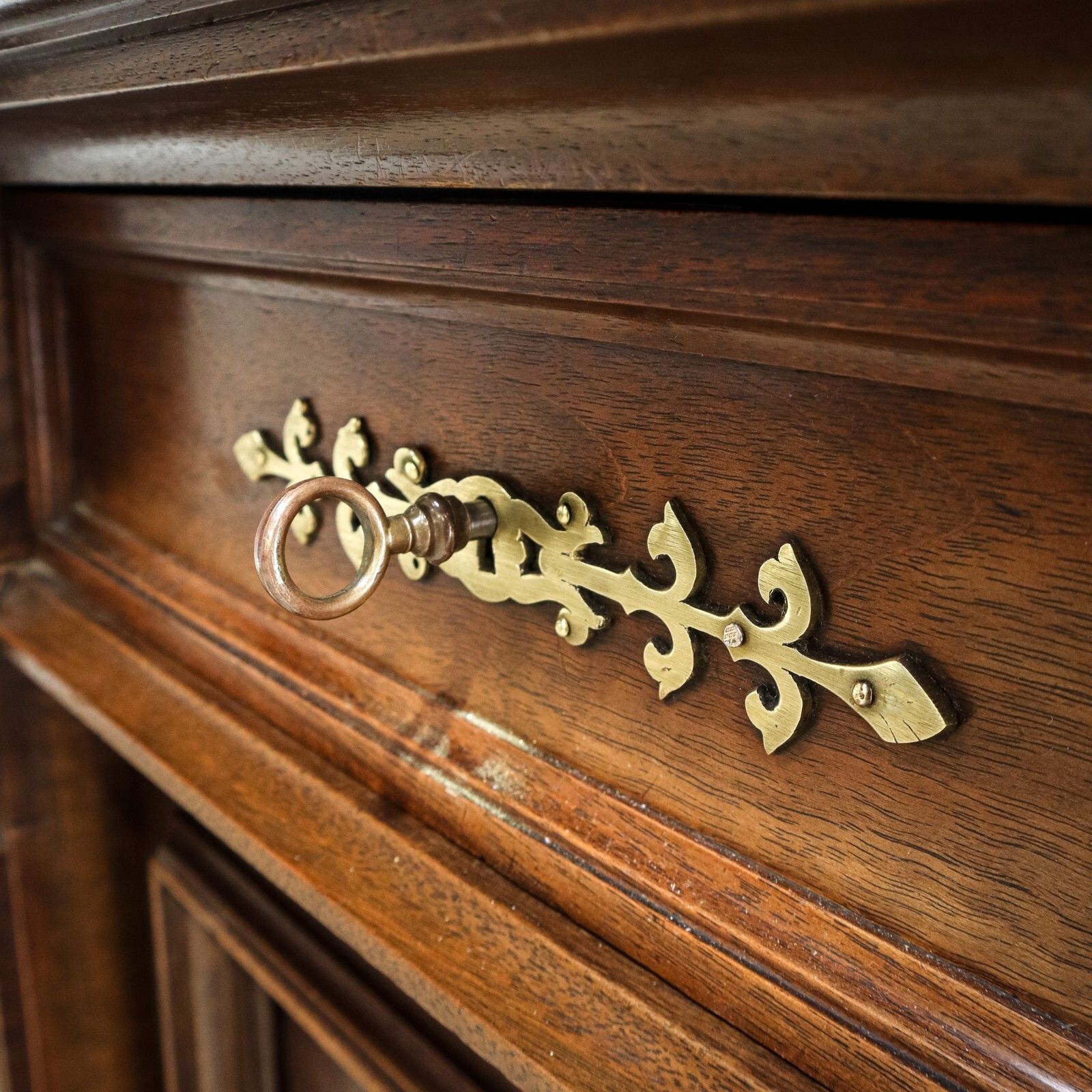 French Walnut Breakfront Library Bookcase photo vinterior