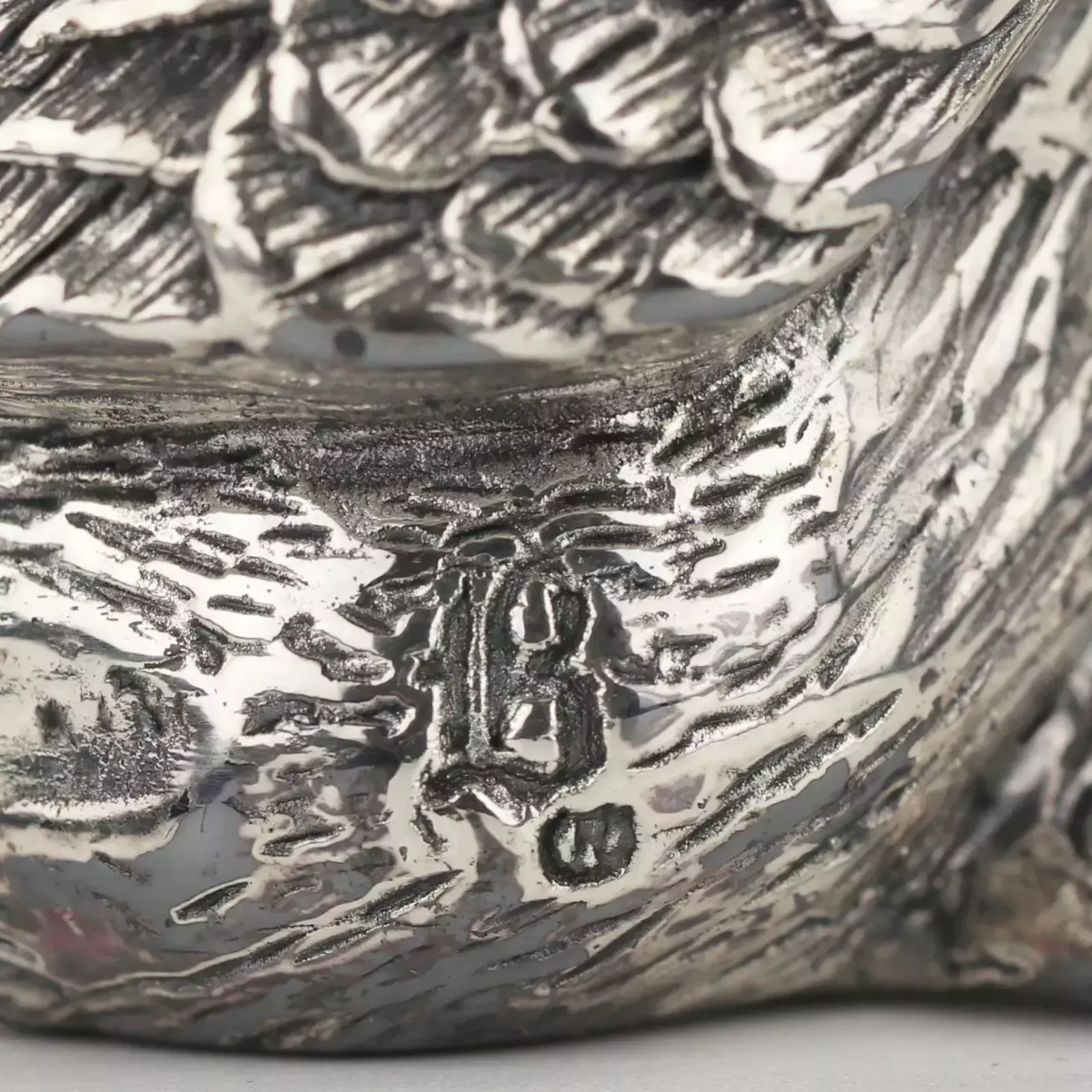 Silver Figurine Goose In A Hat Italy 20th Century photo vinterior