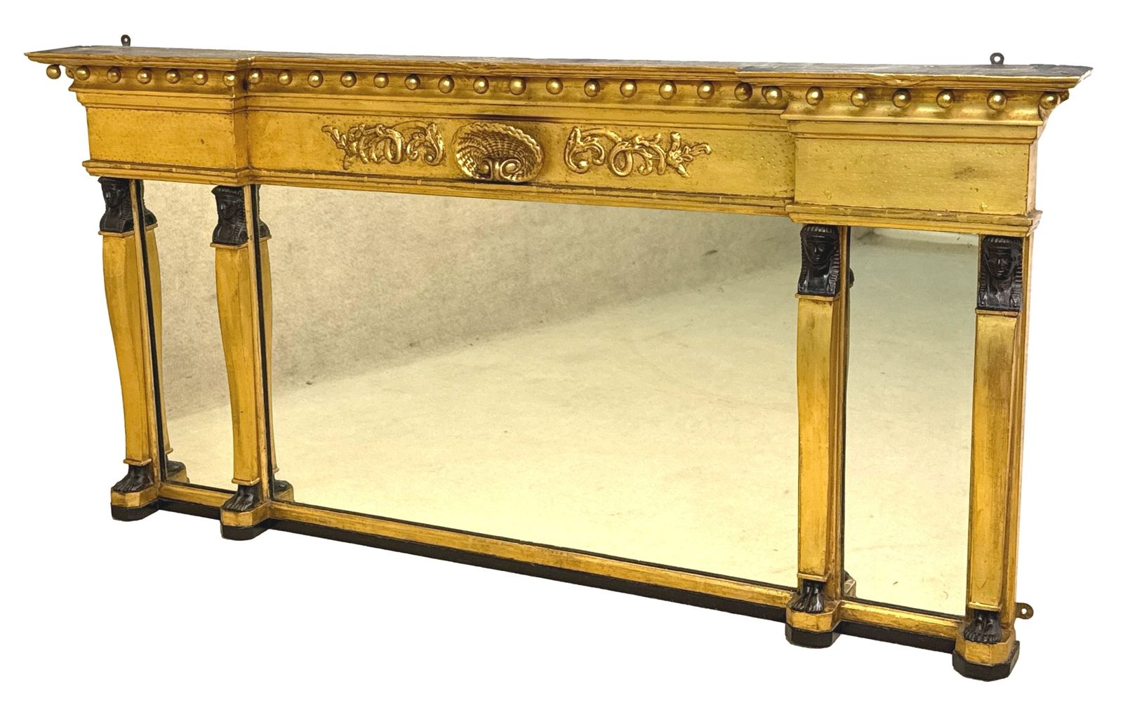 Home Decor Regency Giltwood & Gesso Overmantle Mirror (England, Circa 1820) photo
