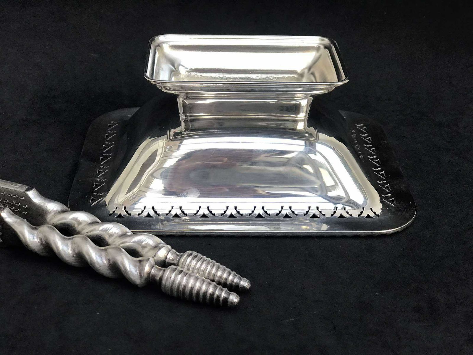 Sweets Bowl Pedestal Plate Ring Dish Silver Plated Catchall Nut Dish Keys Cookies Dish Edwardian Silver Plated Gift For Her Barker Ellis photo 194.0