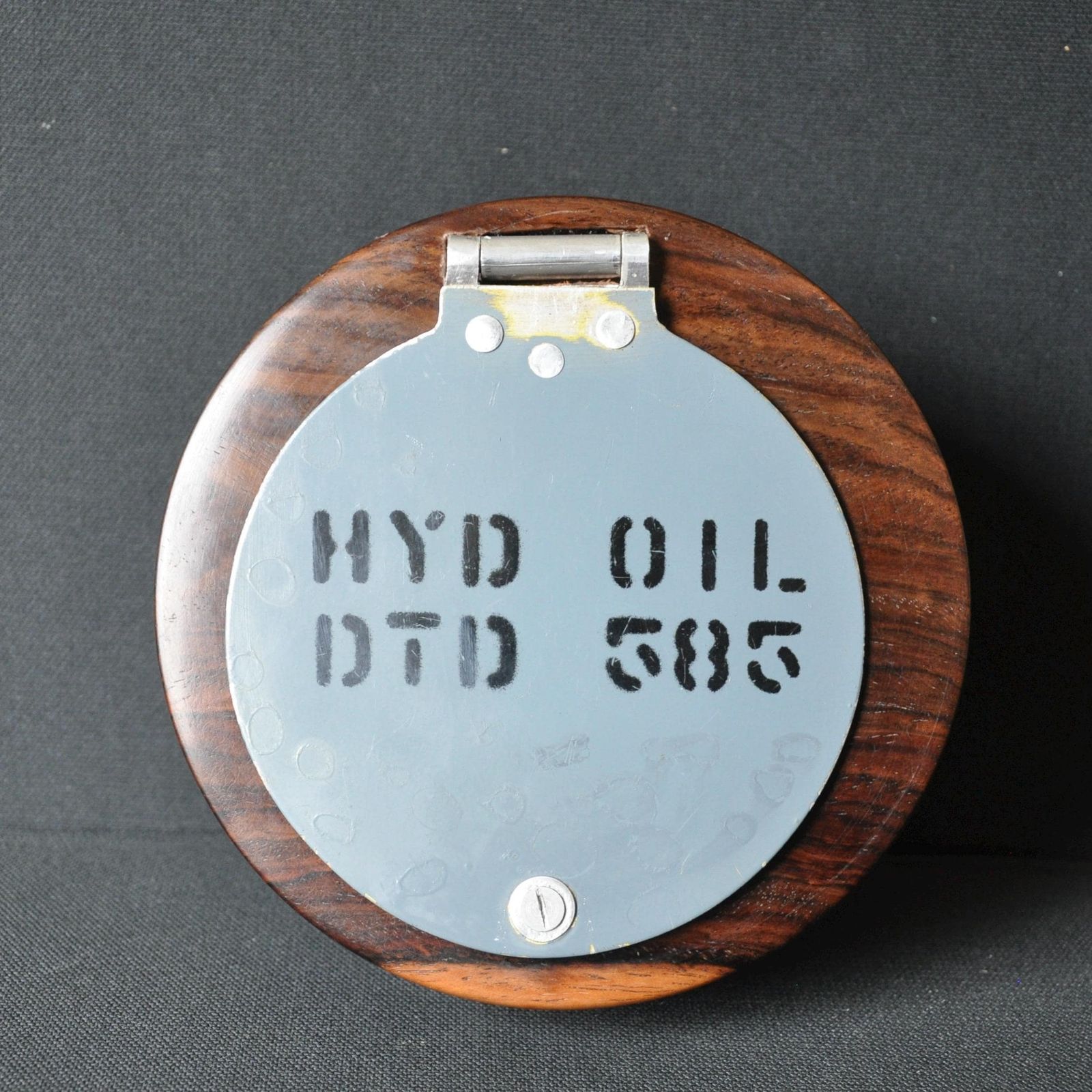 Raf Aircraft Hatch Mounted In Lead Wood Bowl photo furniture