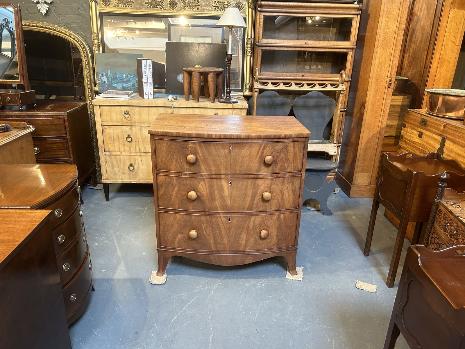 George III Bow Front Chest Of Drawers photo buy