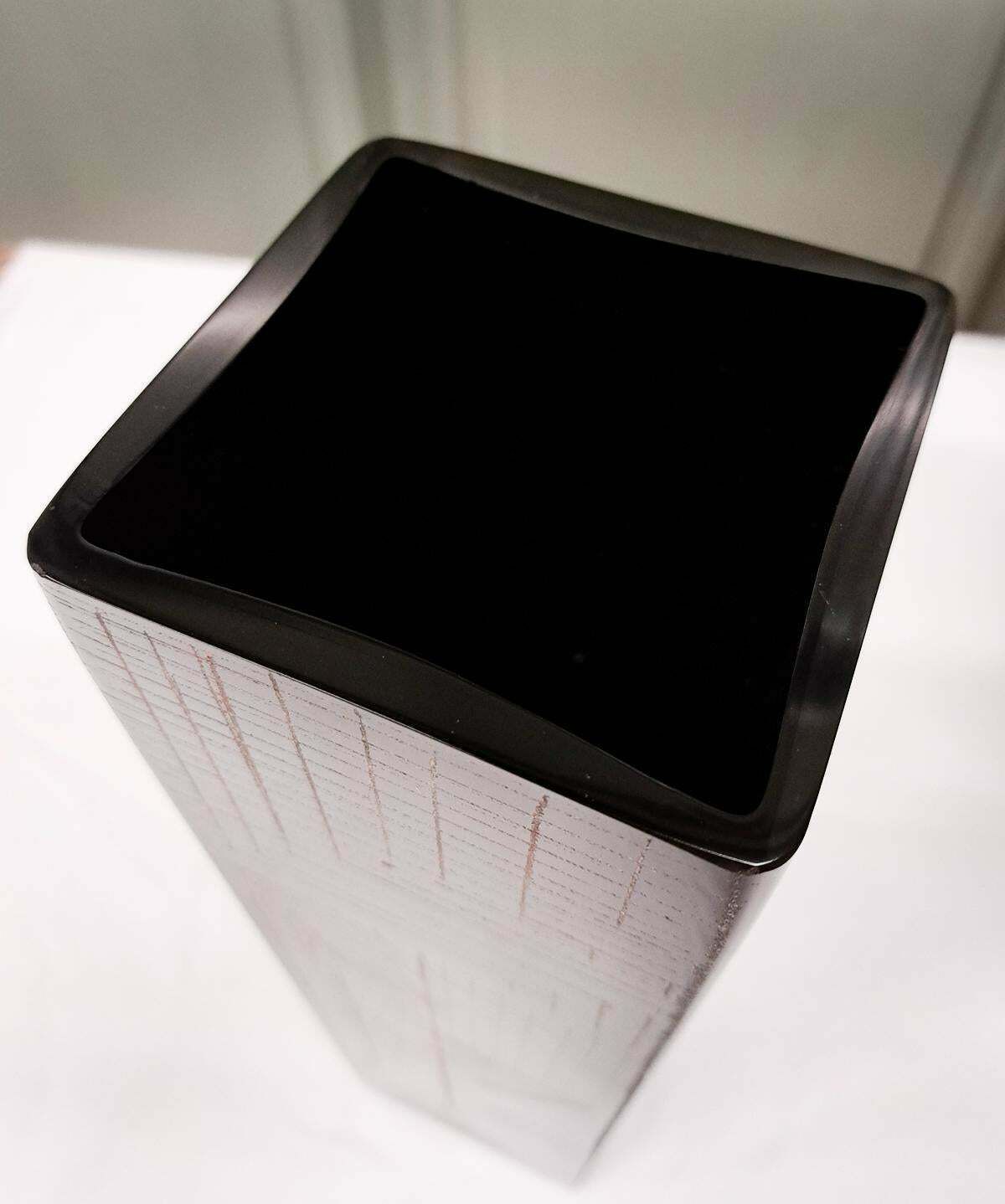 Home Decor Art Deco Cubist Vase Signed Anatole Riecke, Paris France photo