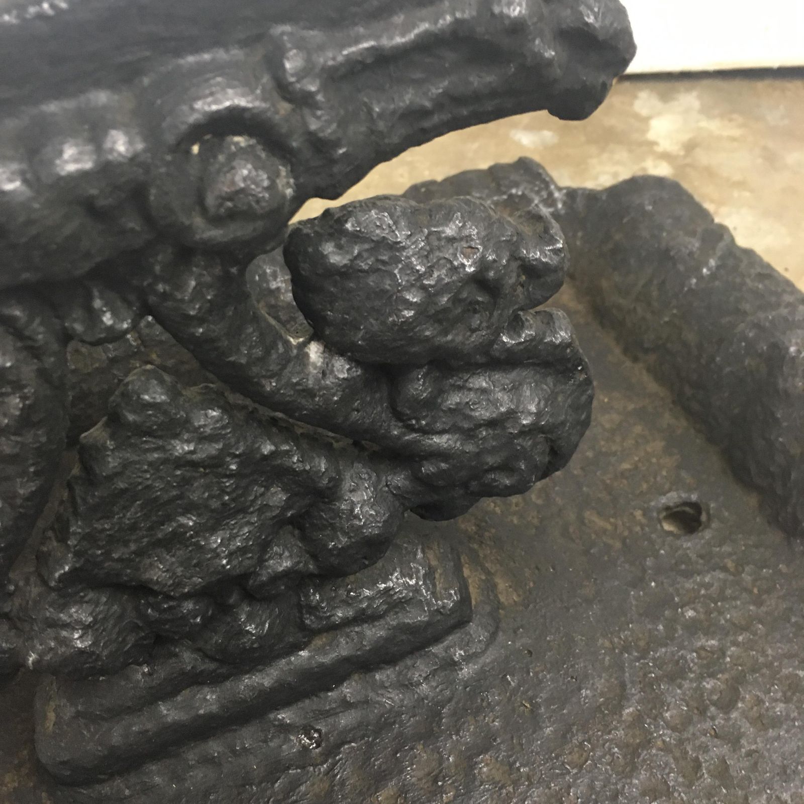 Ornate Victorian Cast Iron Boot Scraper photo for sale