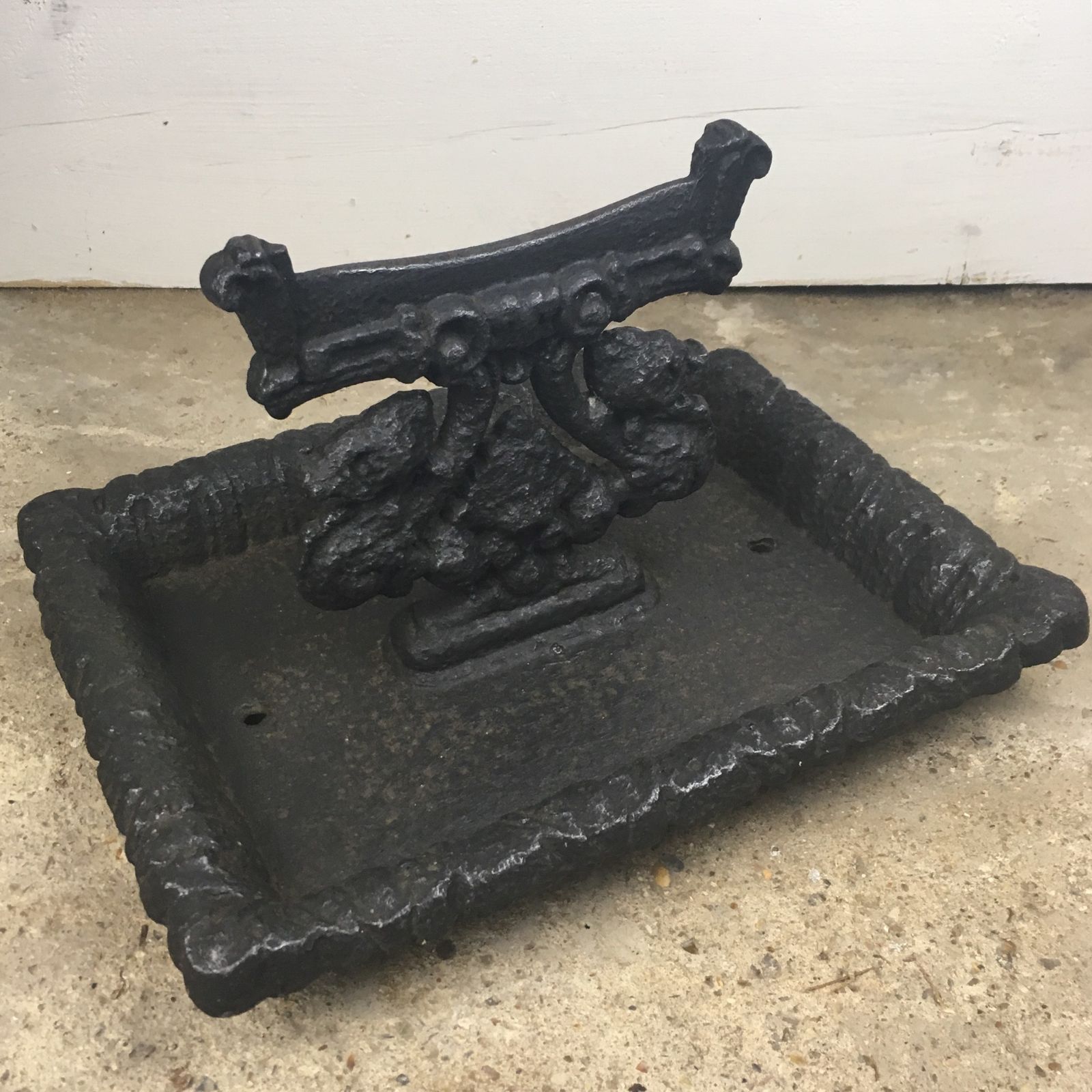 Ornate Victorian Cast Iron Boot Scraper photo 210.0