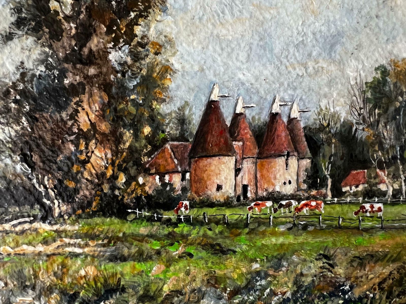Norman A Olleya Warm September River Overlooking Cattle At Kentish Farm photo 605.0