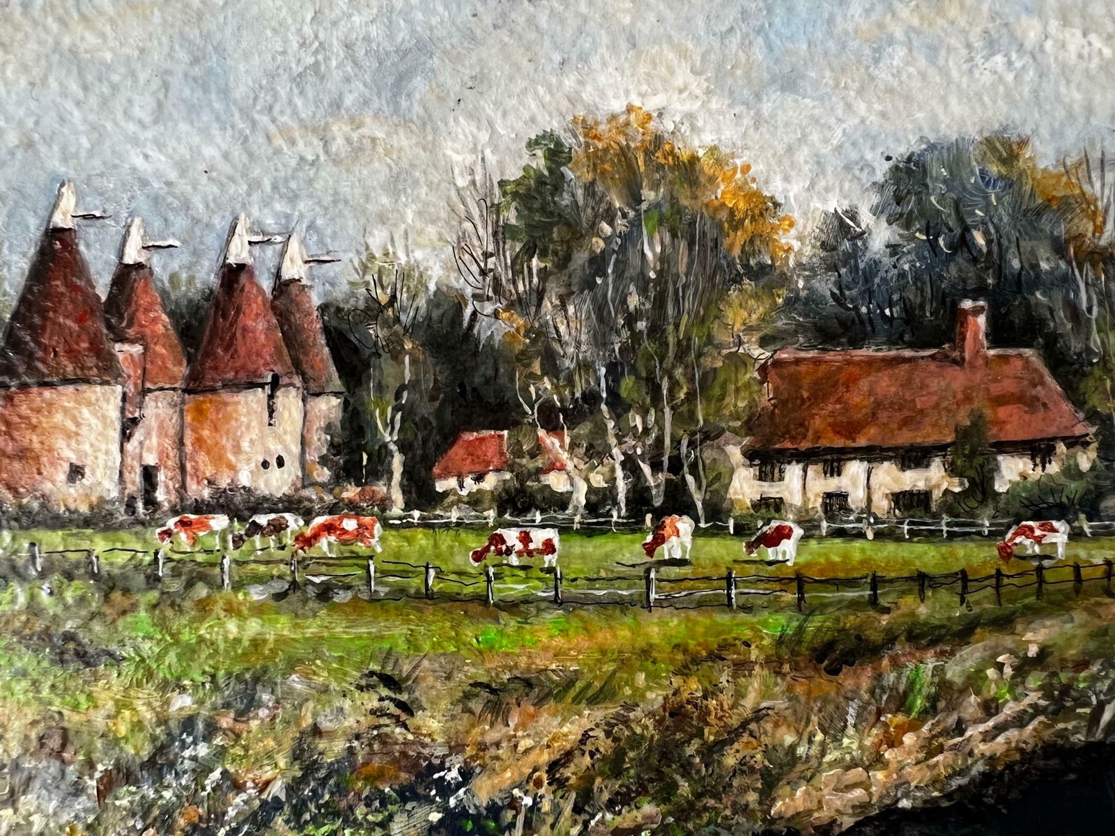 Norman A Olleya Warm September River Overlooking Cattle At Kentish Farm photo vinterior