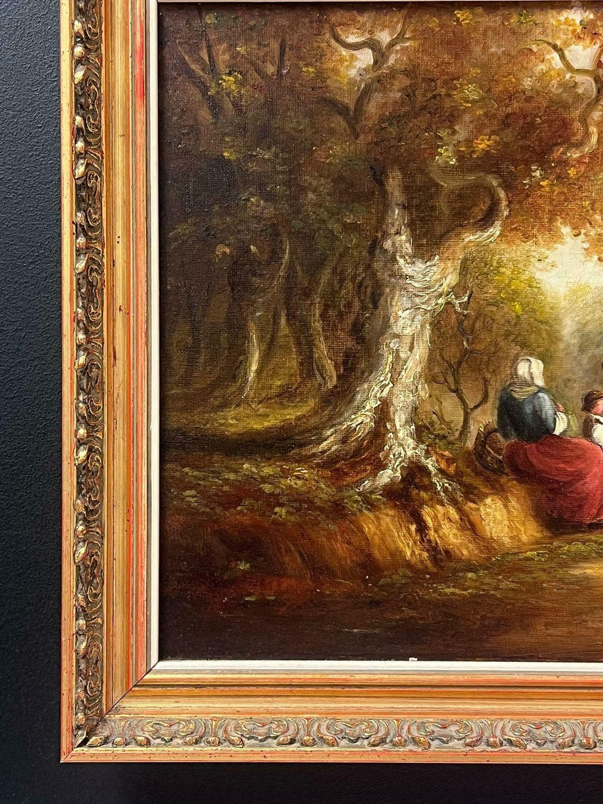 Suffolk School19th Century Suffolk School Oil Painting Figures In Rural Woodland Lane photo buy