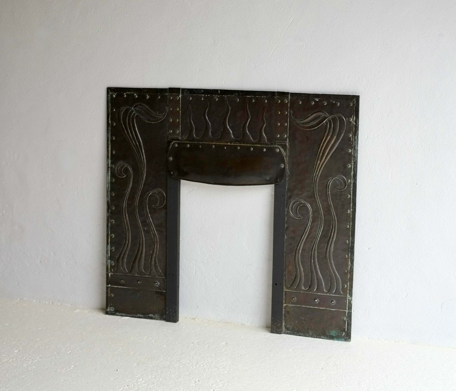 Arts & Crafts Copper Fire Surround photo for sale