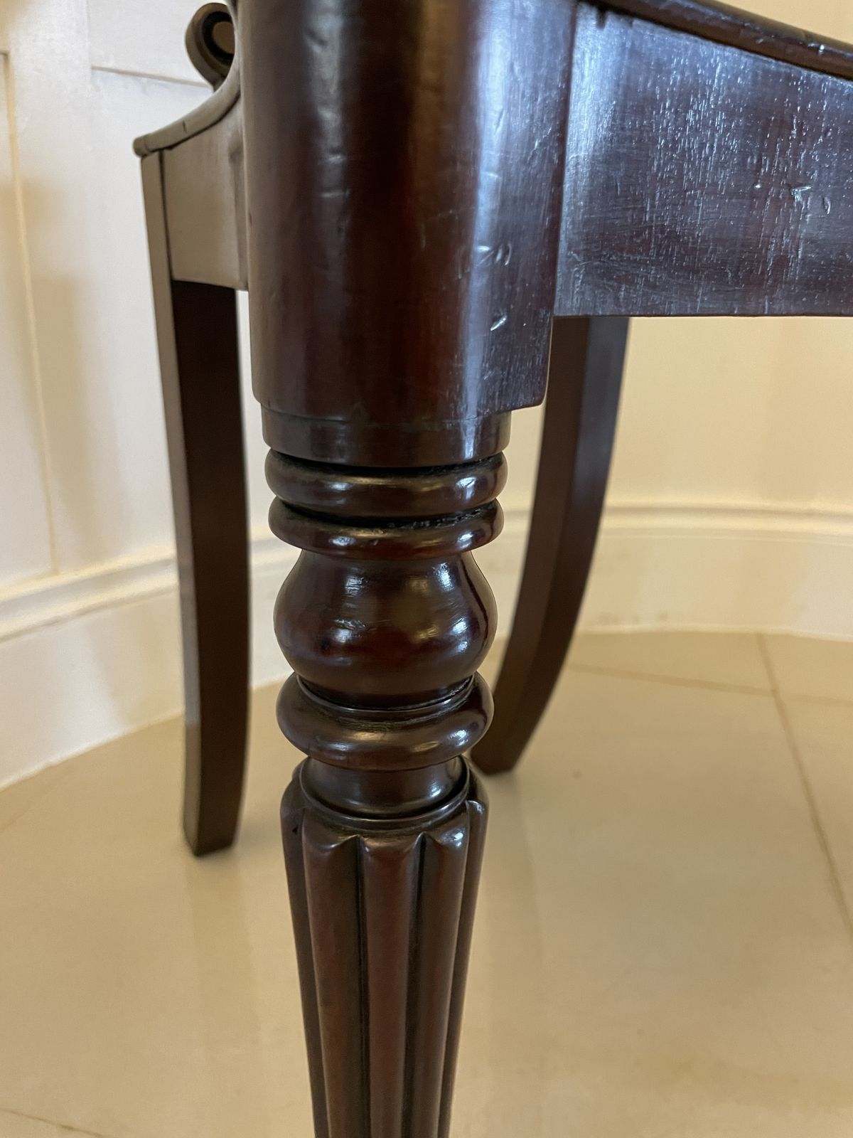photo for sale Outstanding Quality Pair Of Antique 19th Century Carved Mahogany Hall Chairs