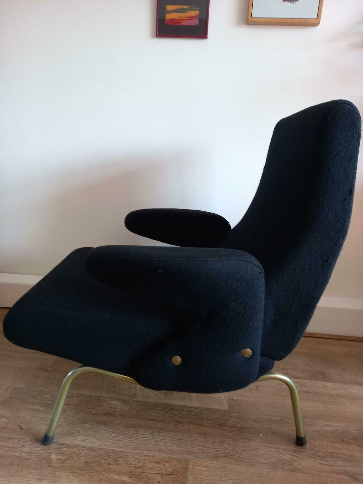 Vintage Black Erberto Carboni  Delfino Chair. 1950's. photo vintage