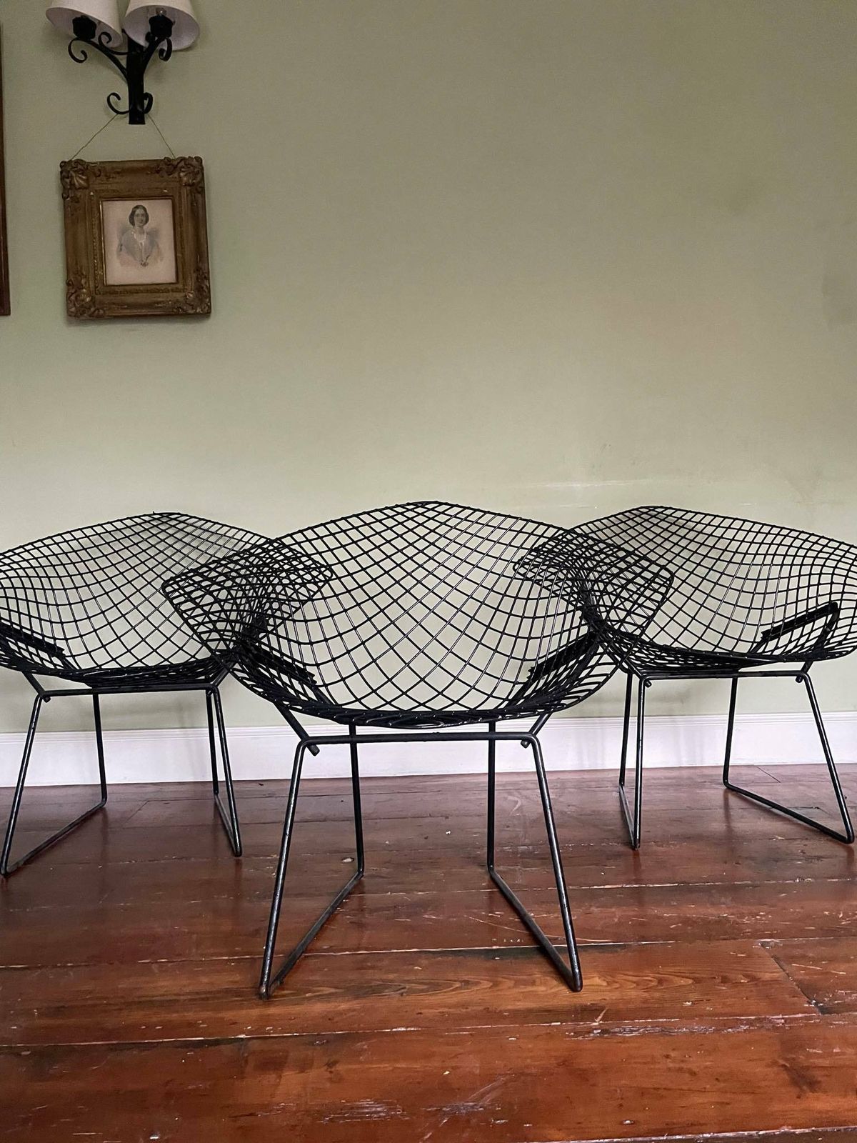 Vintage 1970s Harry Bertoia Diamond Chairs For Knoll   8 Available photo furniture