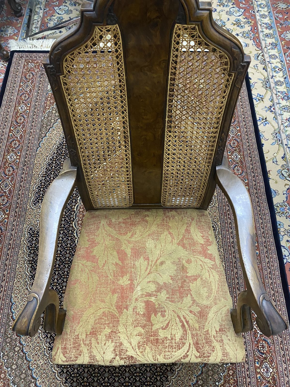 Set Of 2 Dining Chairs French Bergere With Armrests photo vinterior