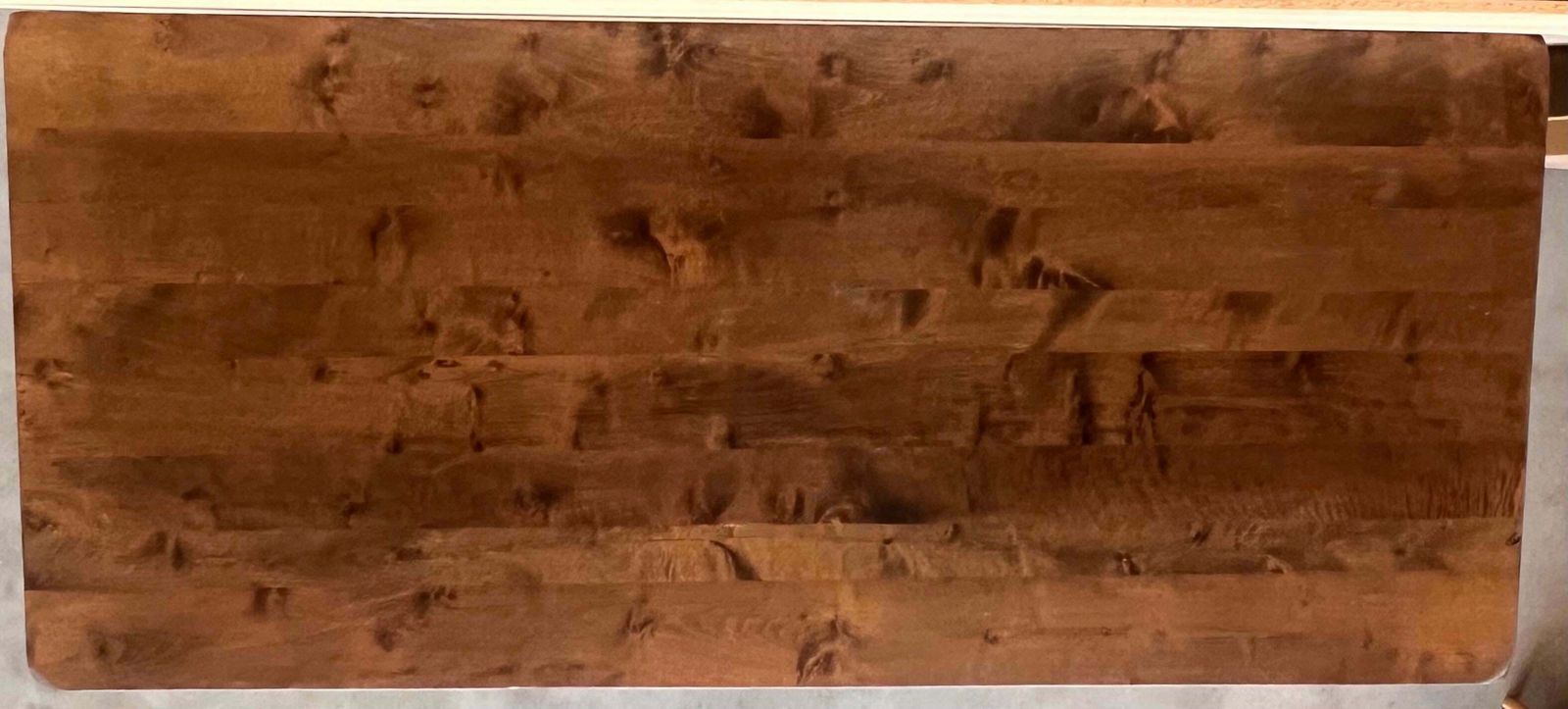 Table à manger ou console en noyer à pieds en lyre, Espagne, XIXe siècle photo vintage