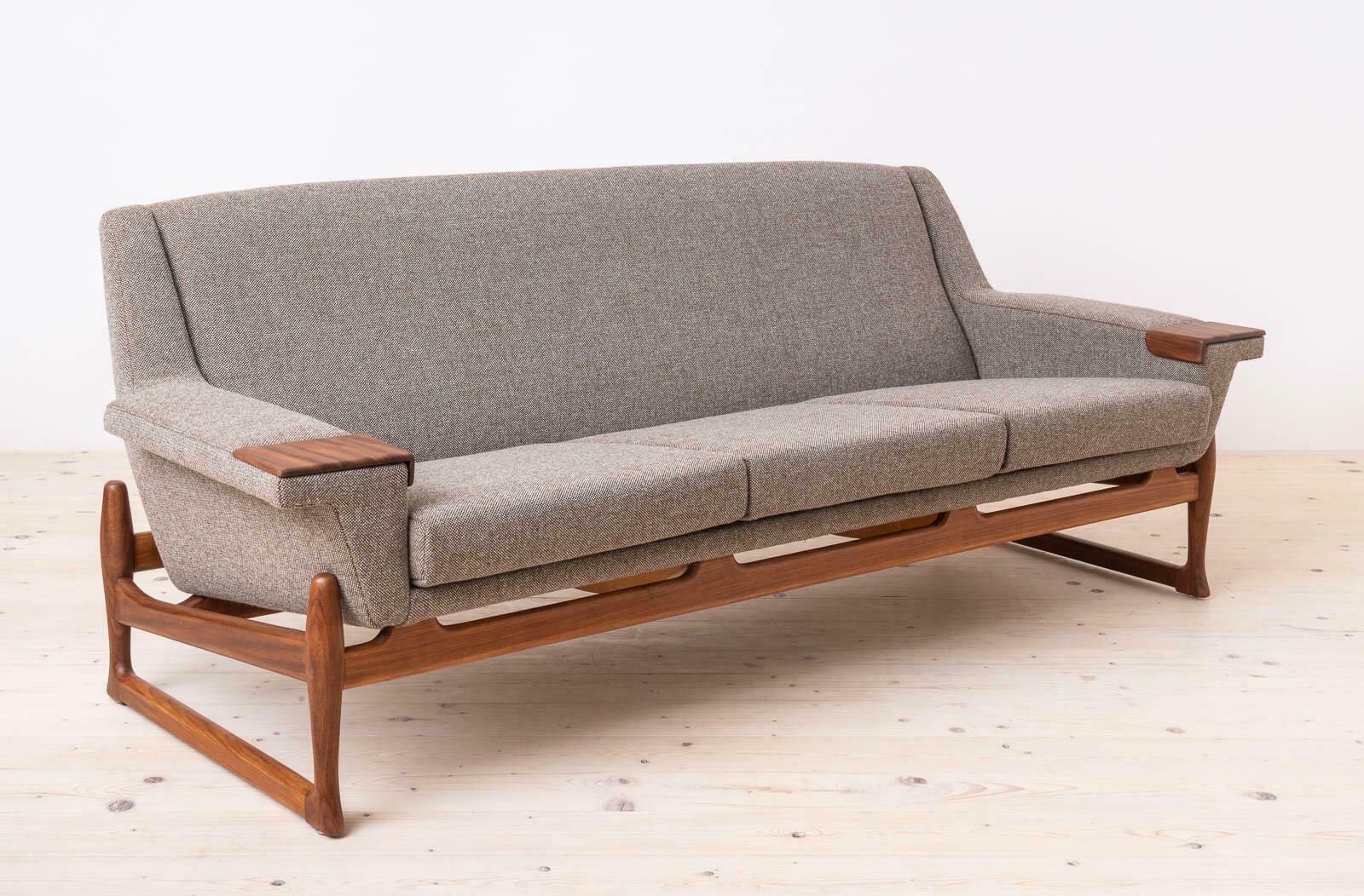 Johannes Andersen Sofa Excellent For Ab Trensums Fåtöljfabrik, Reupholstered In Kvadrat photo for sale